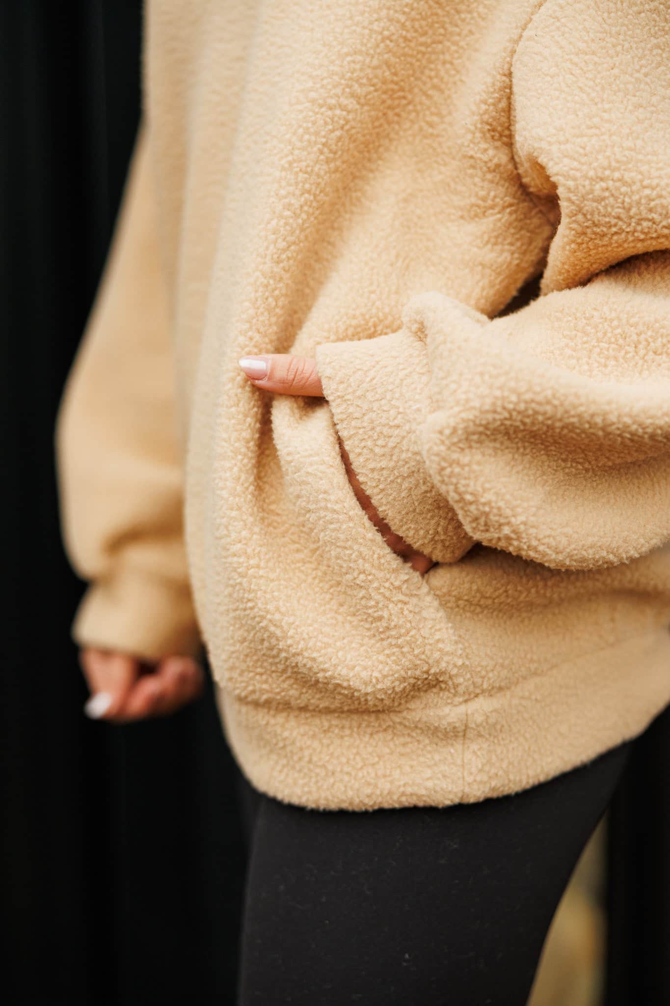Teddy Polo Fleece Sweatshirt