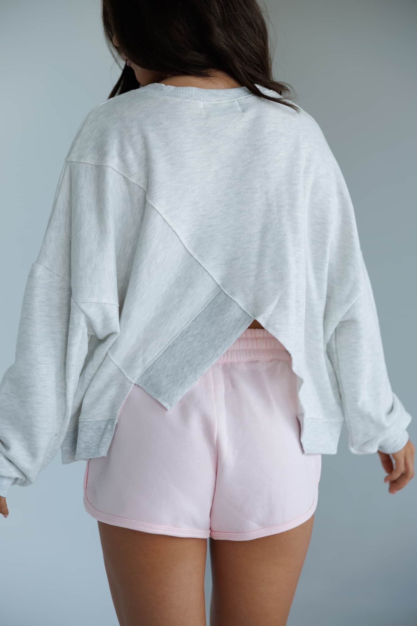 Ash Grey Asymmetric Sweatshirt