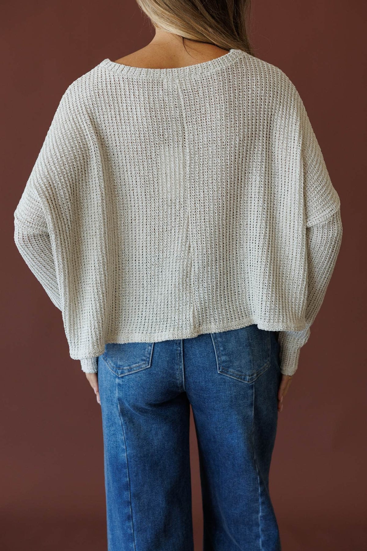 Natural knit top