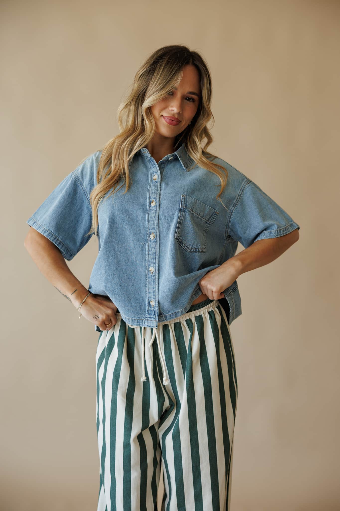 Jordan Denim Shirt Top