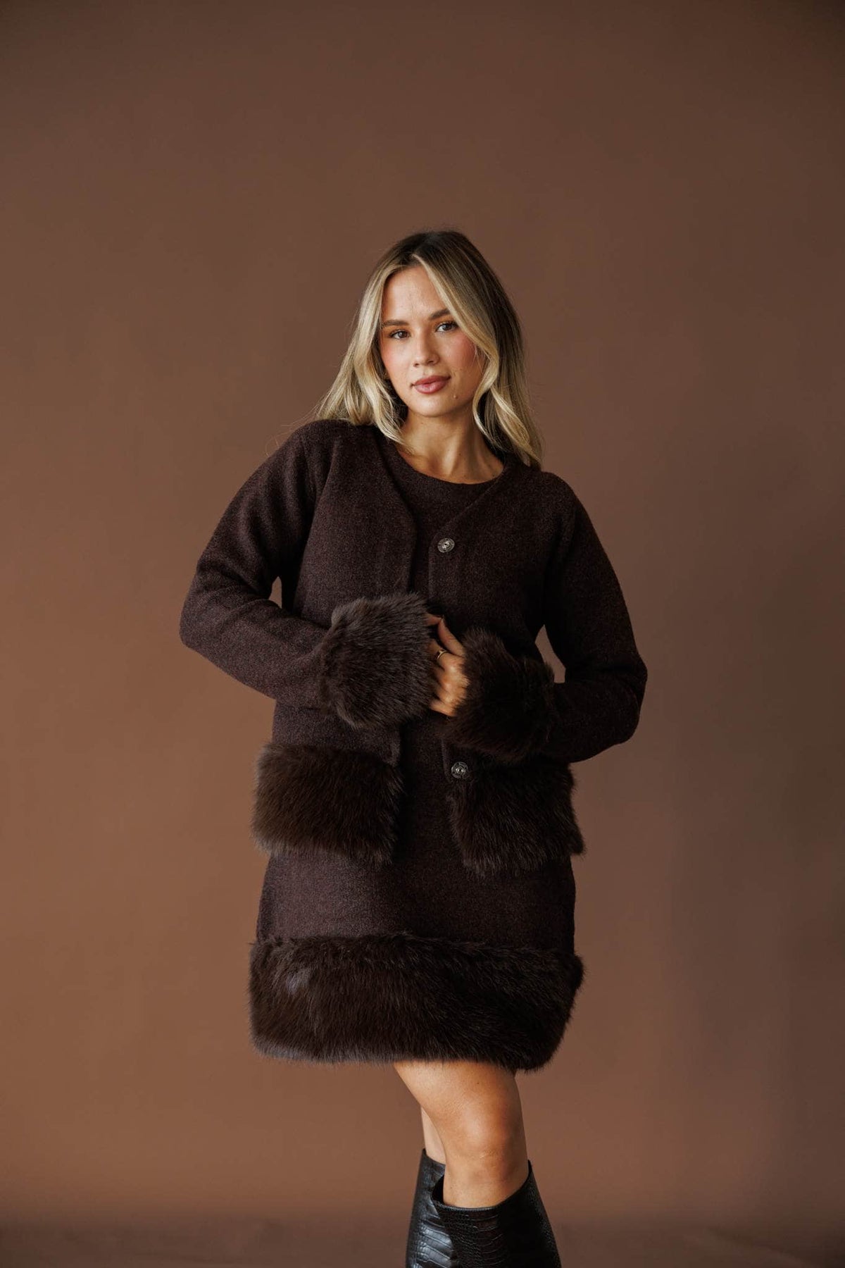 Fur trim jacket