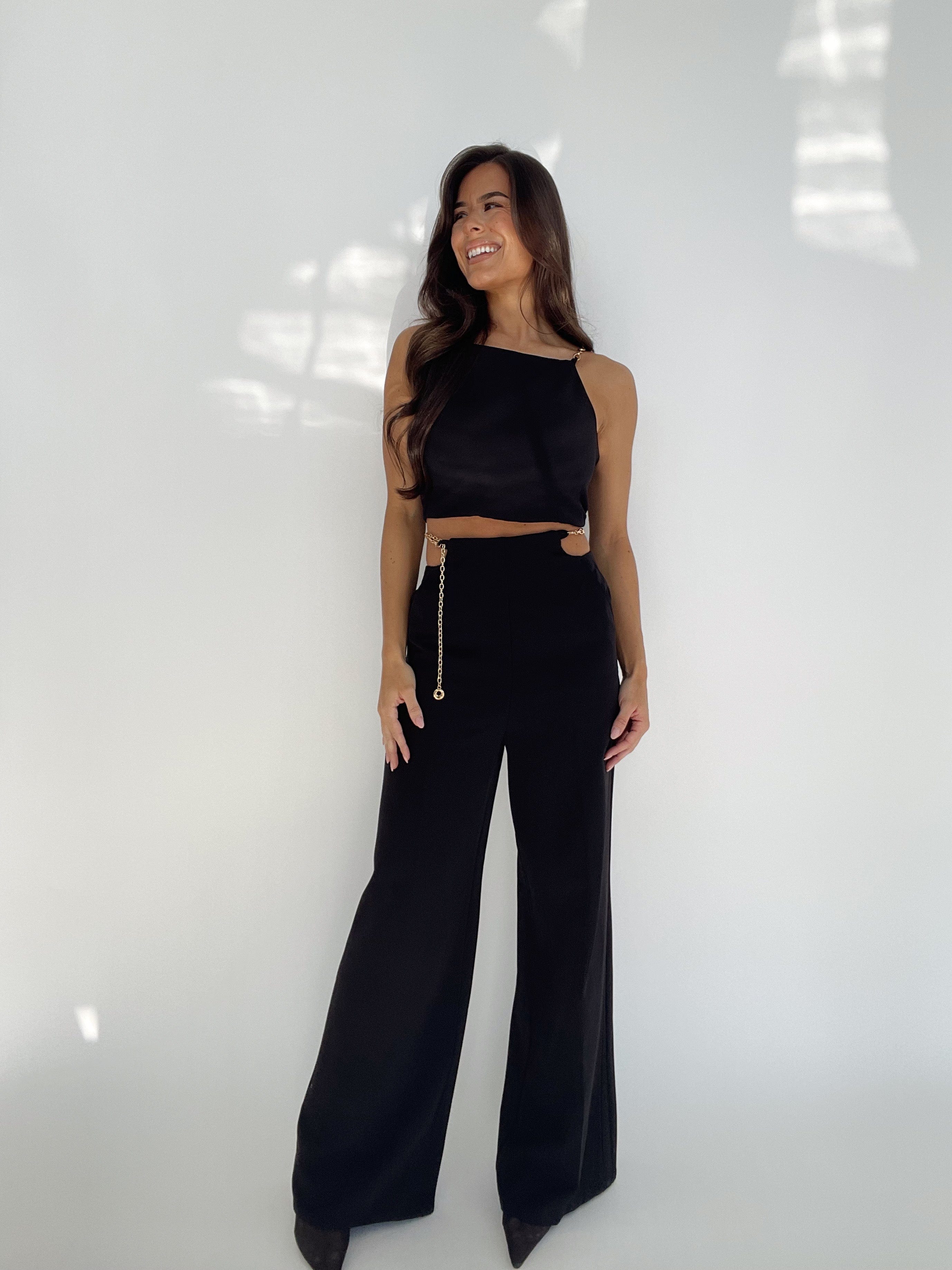 Black Gold Chain Tank
