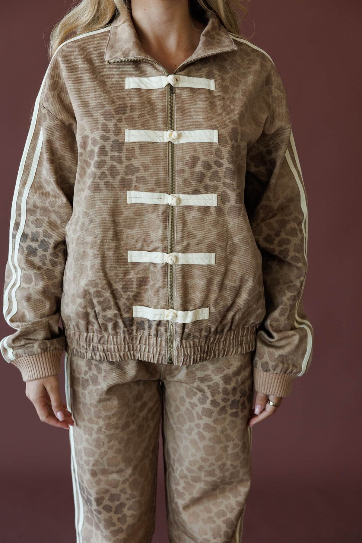Tan leopard print jacket