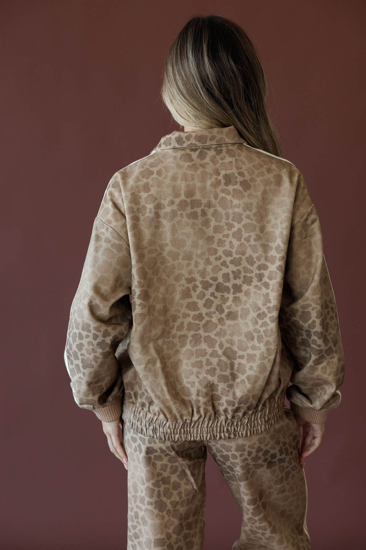 Tan leopard print jacket