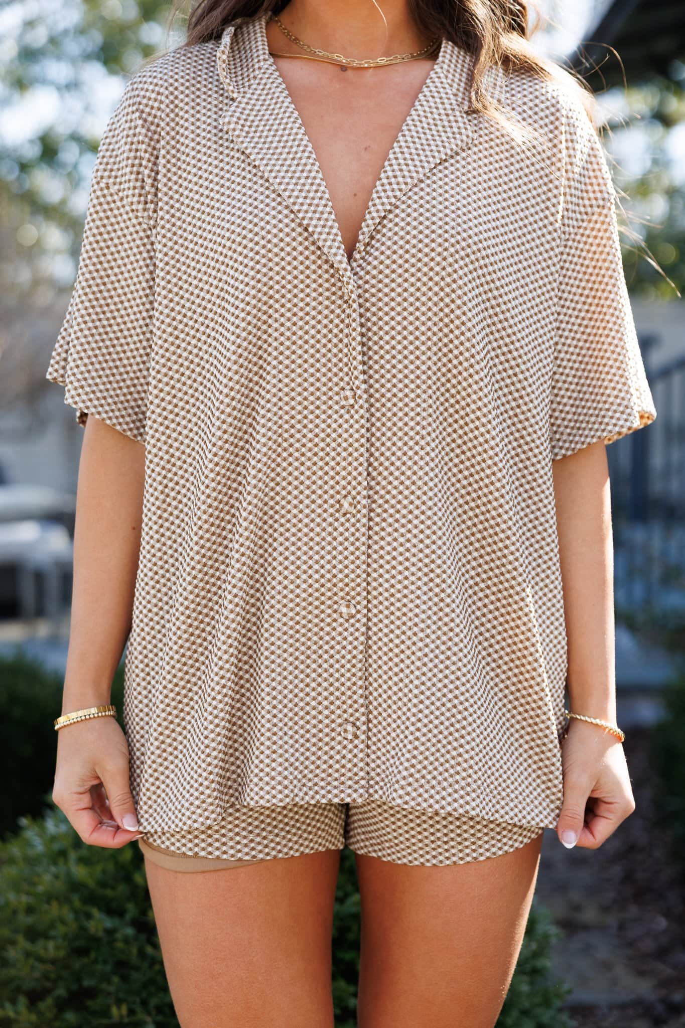 Carefree Check Top