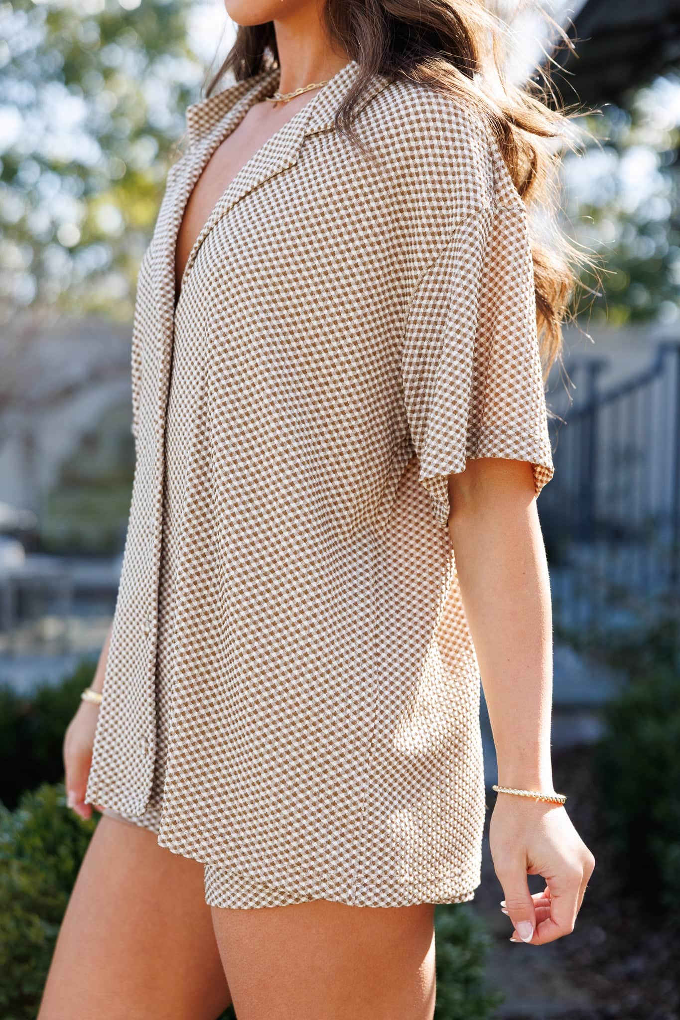 Carefree Check Top