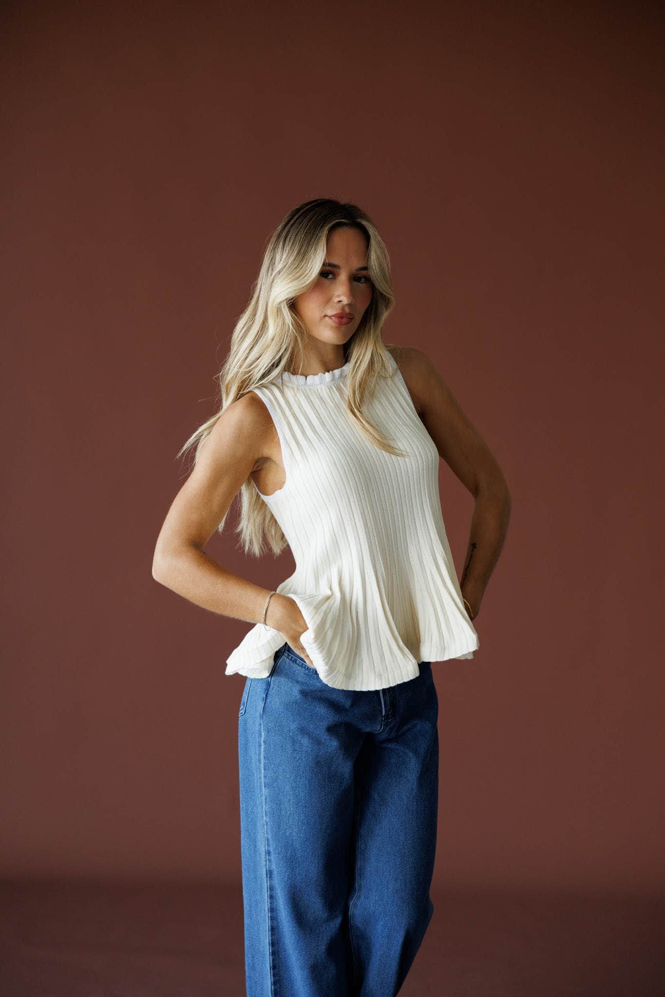 Champagne Lunch Pleated Top