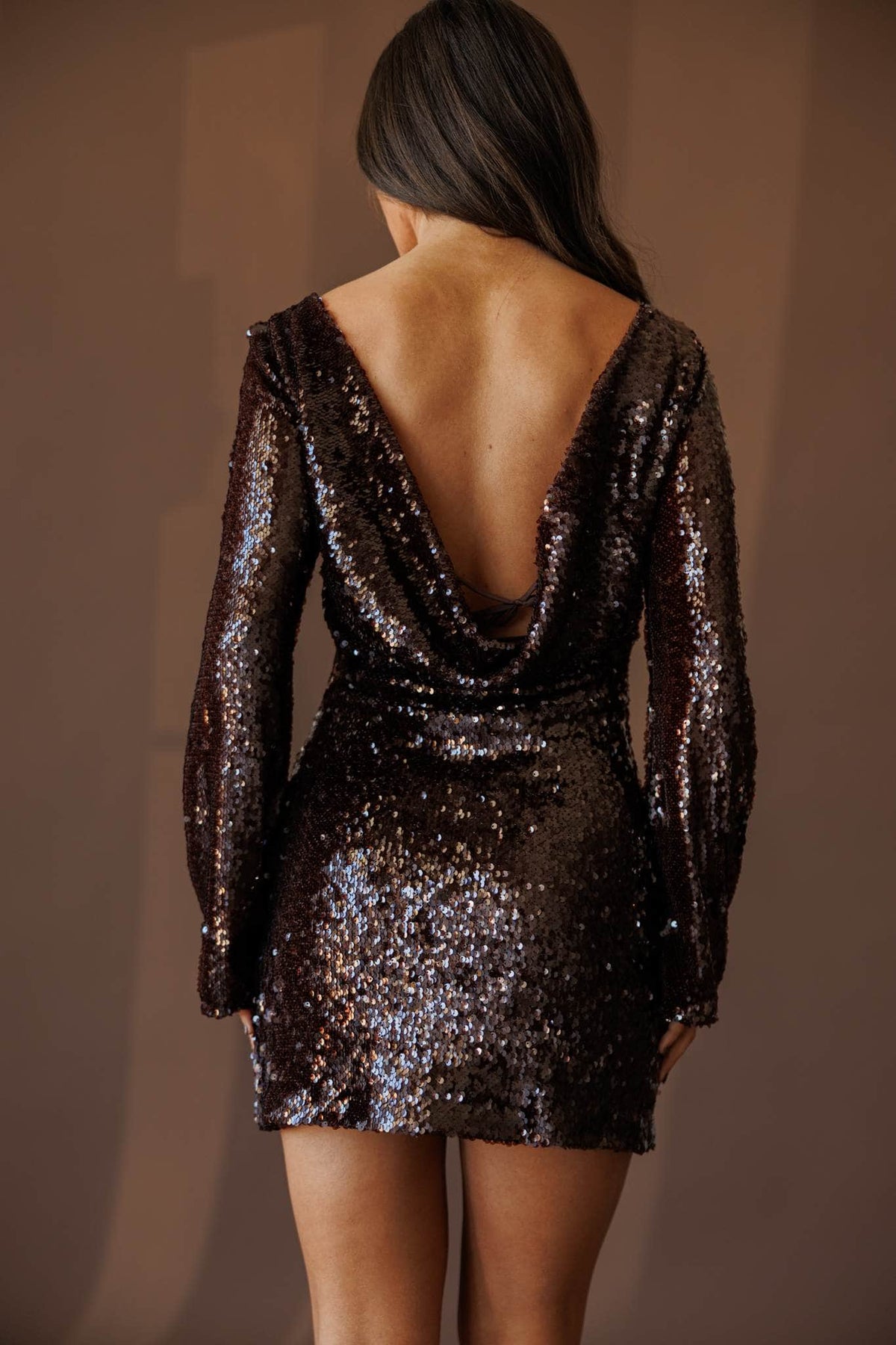 Champagne satin dress