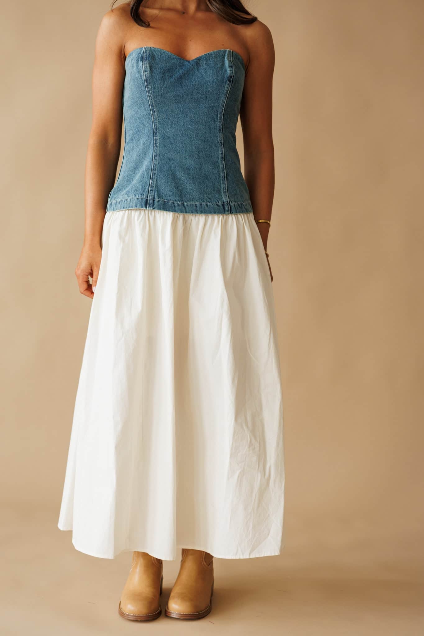 Barefoot In Denim Dress