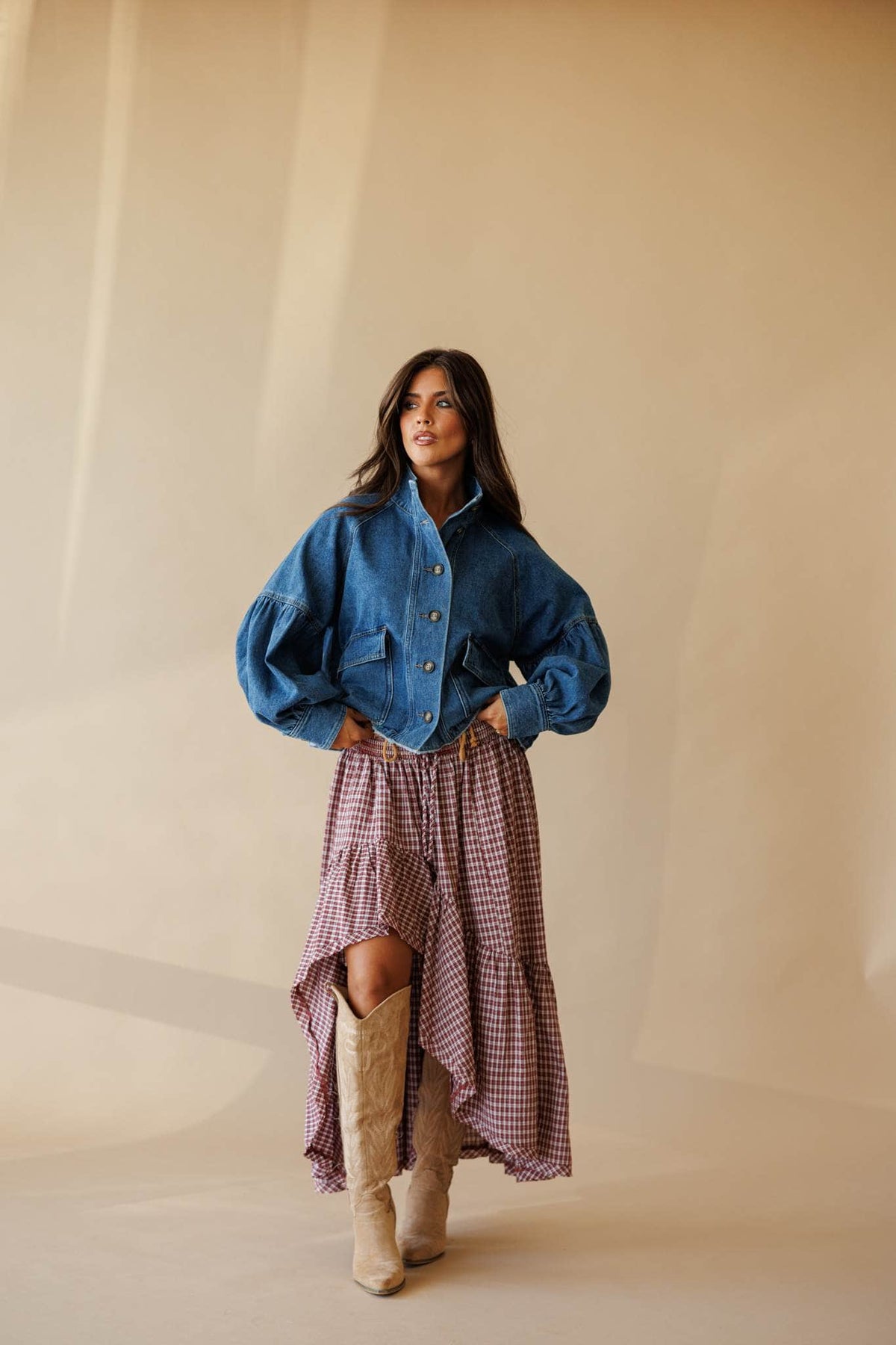 Medium wash denim jacket