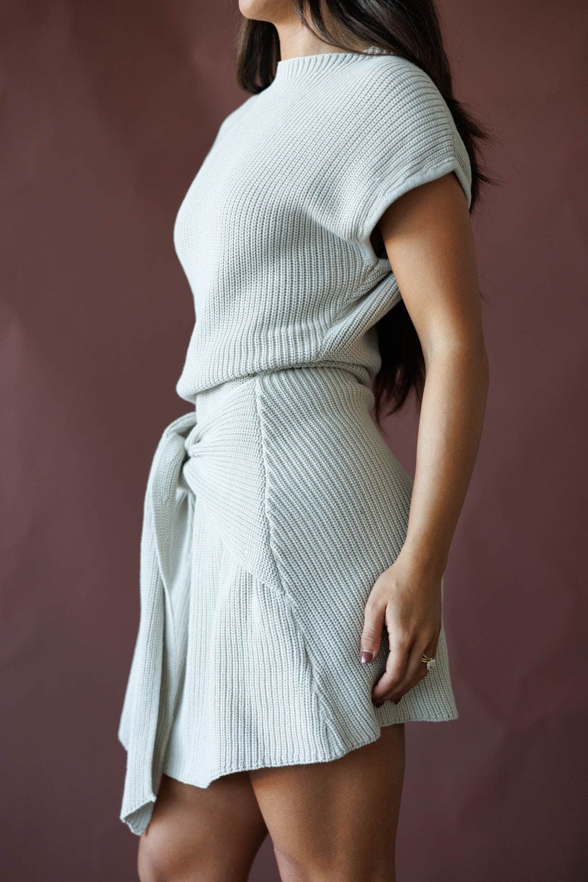 Knit sweater midi dress