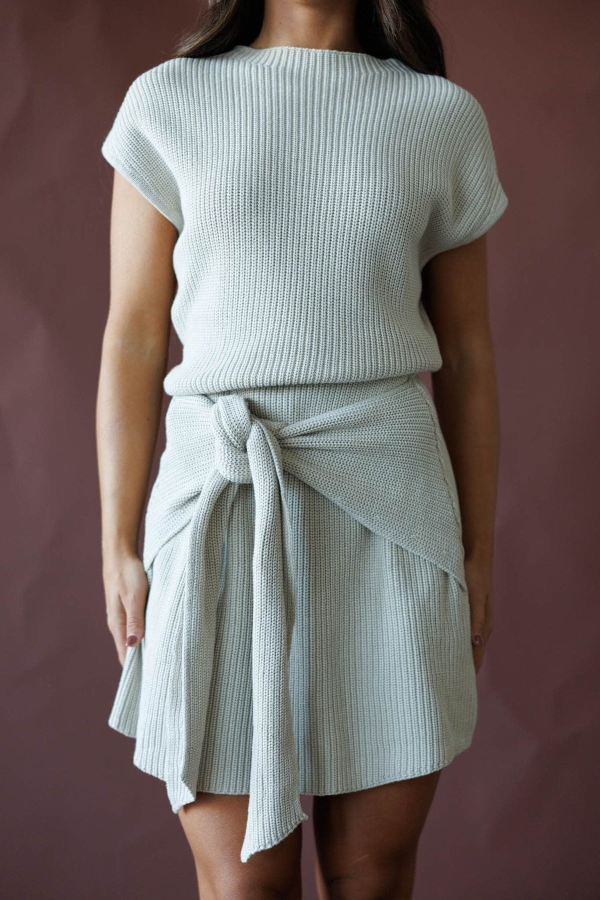 Knit sweater midi dress