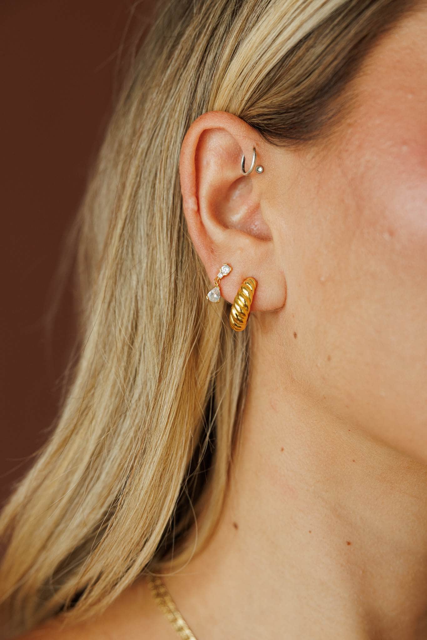 Gold Twisted Rope Hoop