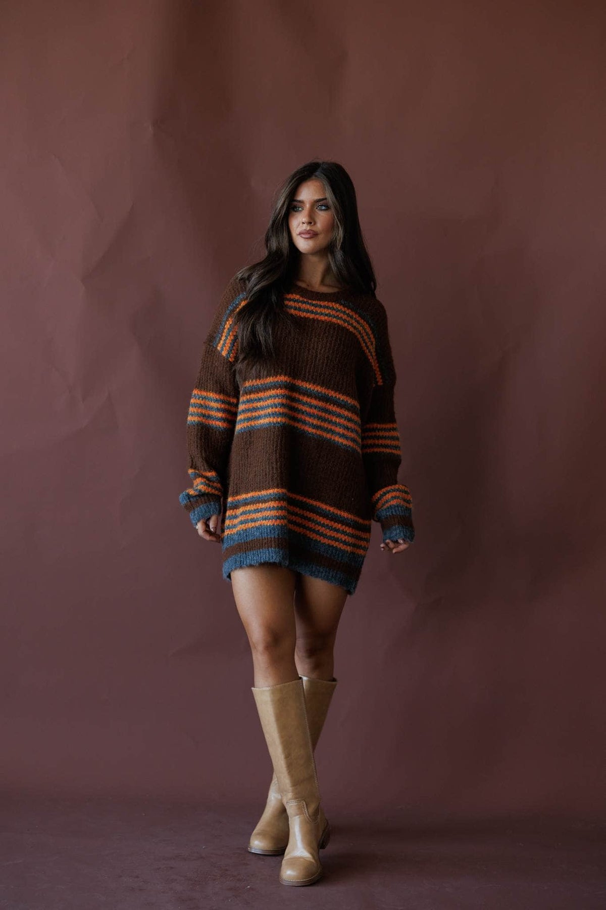 Sweater dress, front view