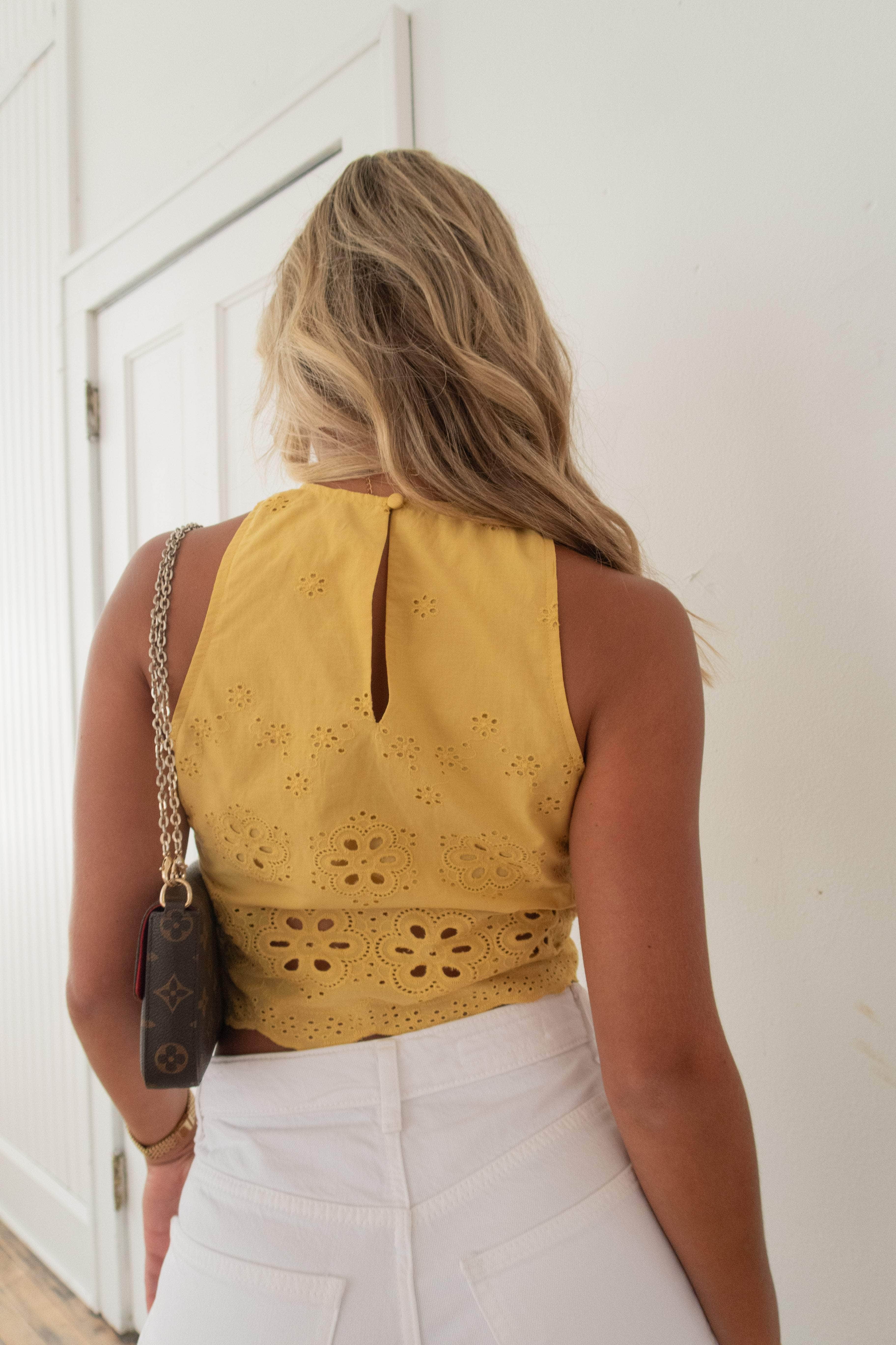 Hello Sunshine Eyelet Top