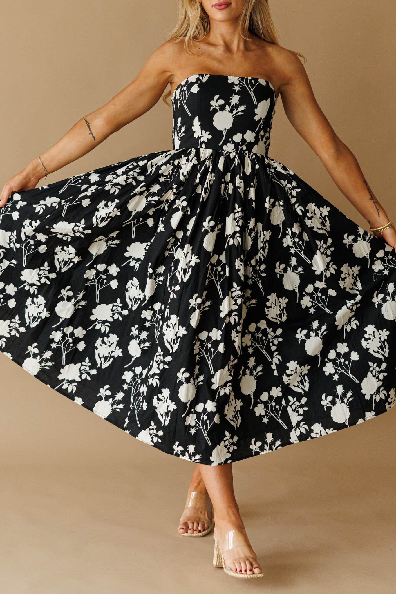 Black Magnolia Dress