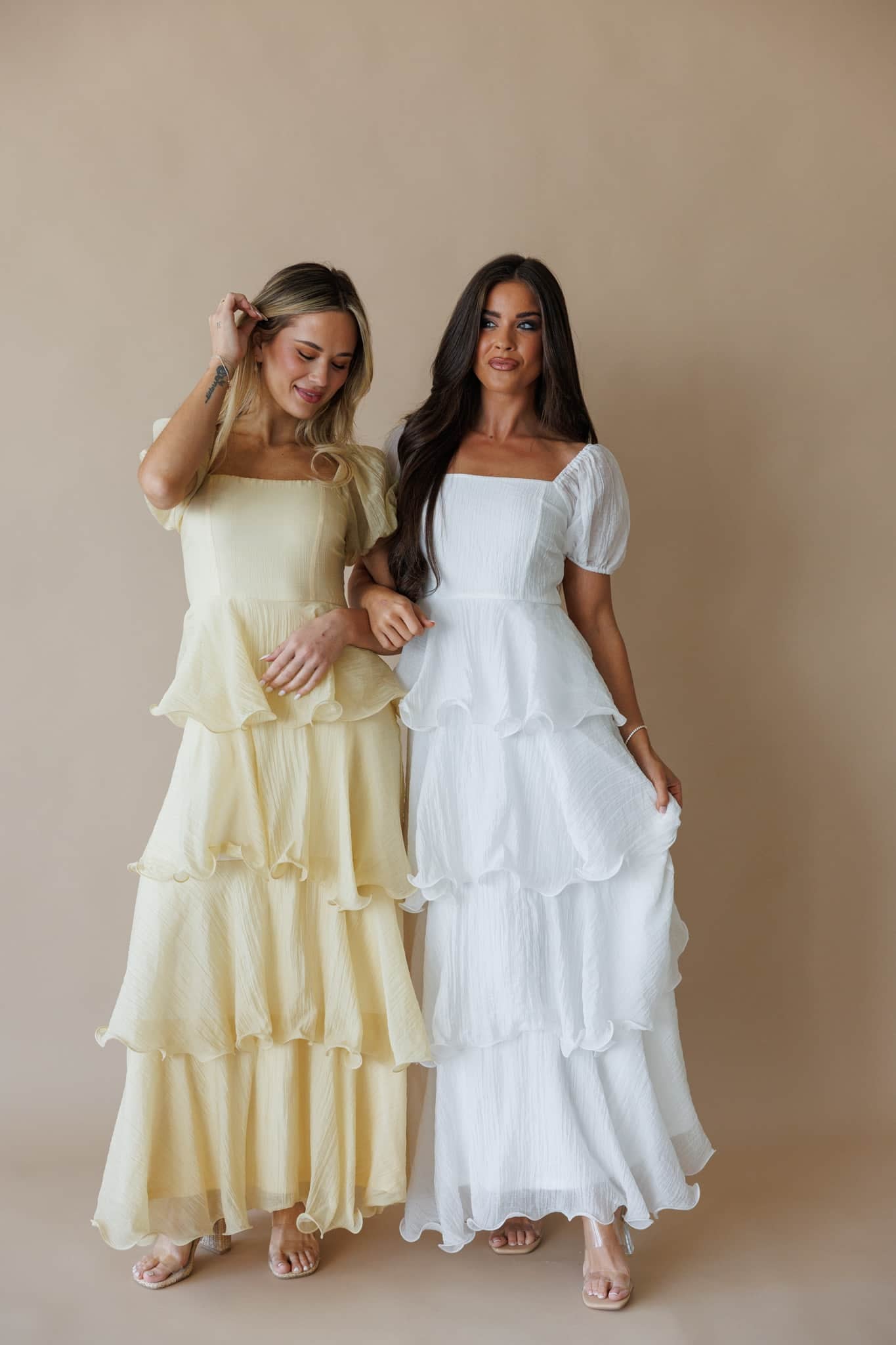 yellow, off white