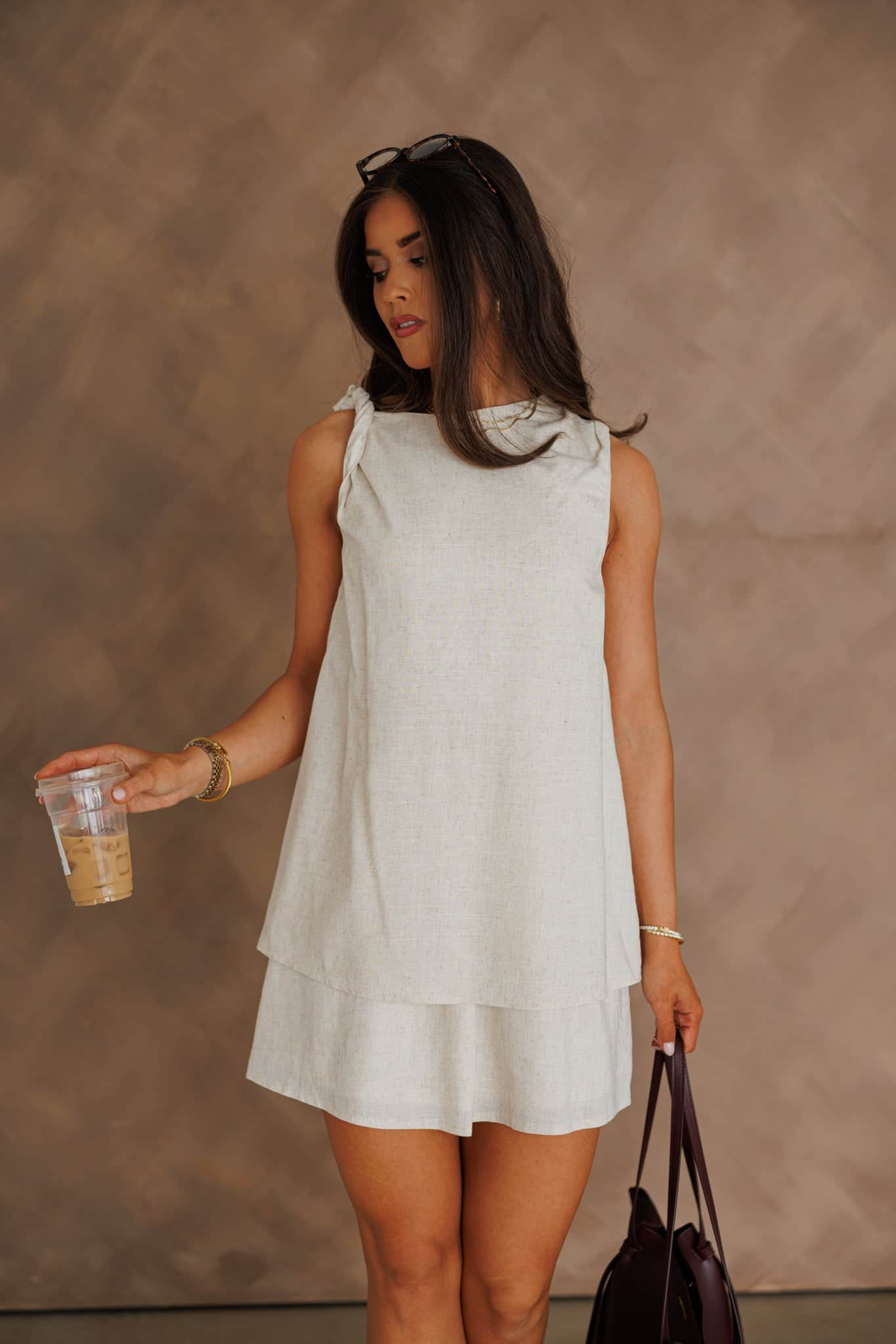 Shoreline Shift Linen Dress