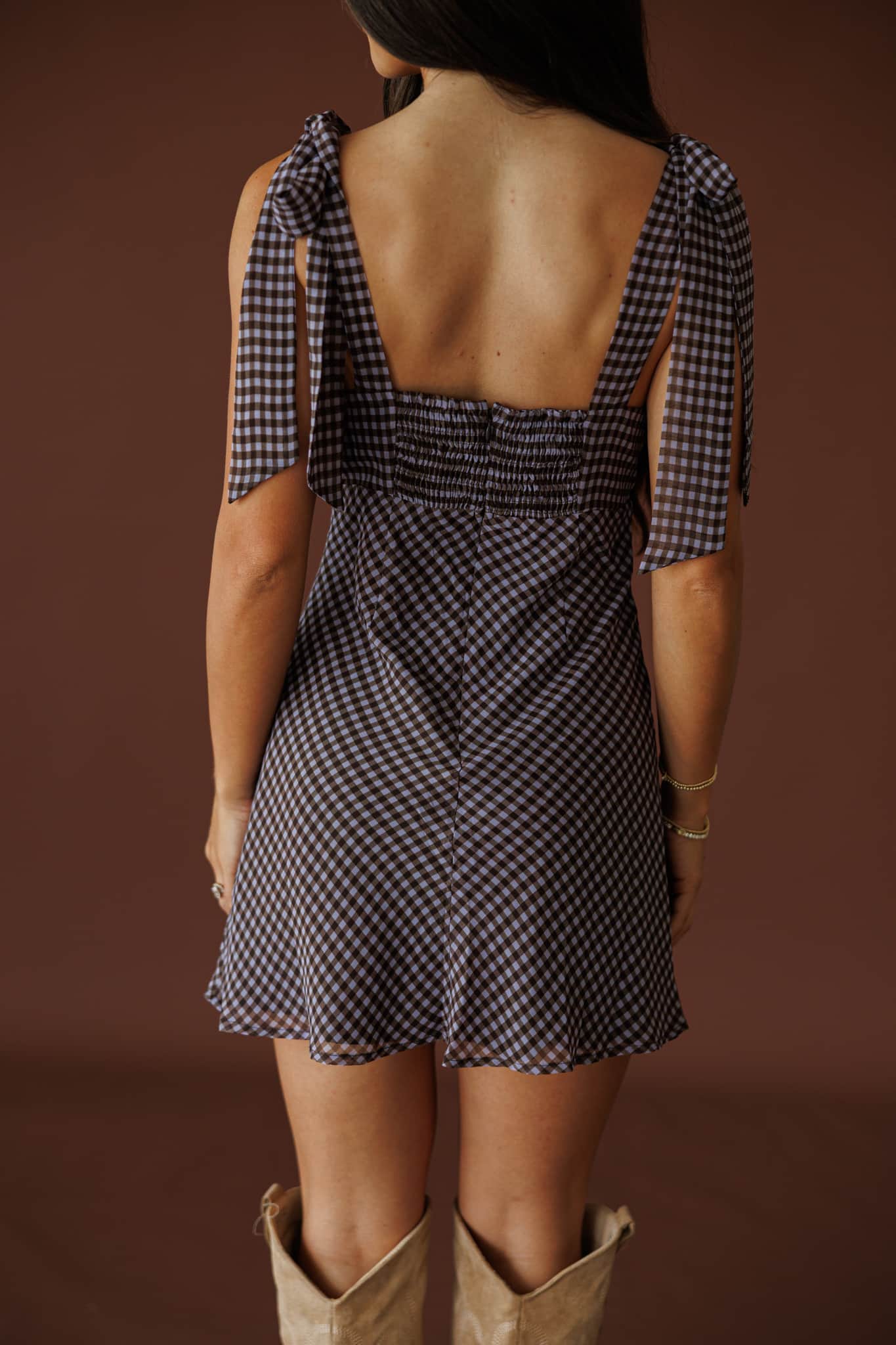 Gingham Crush Mini Dress