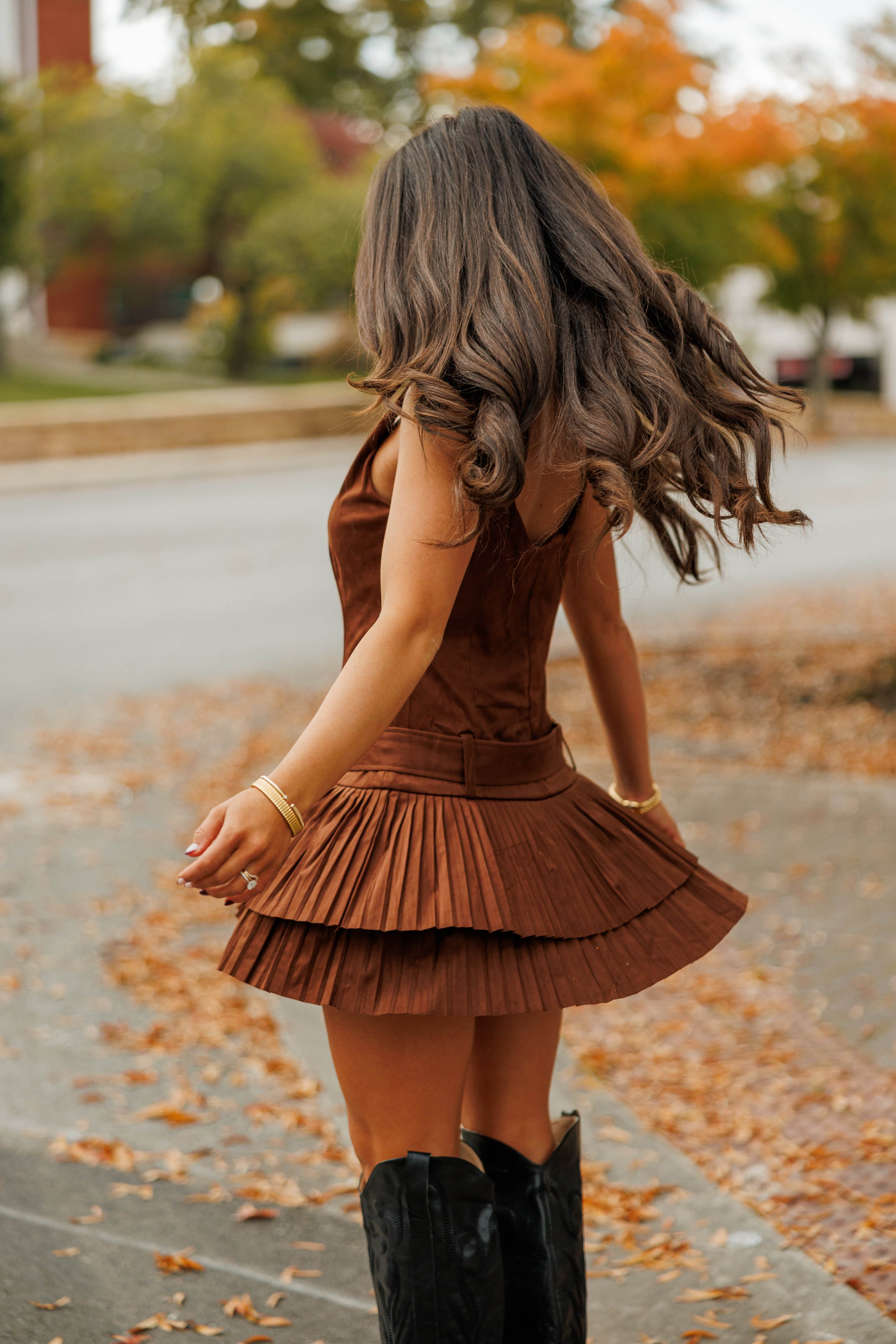 Austin Nights Suede Dress