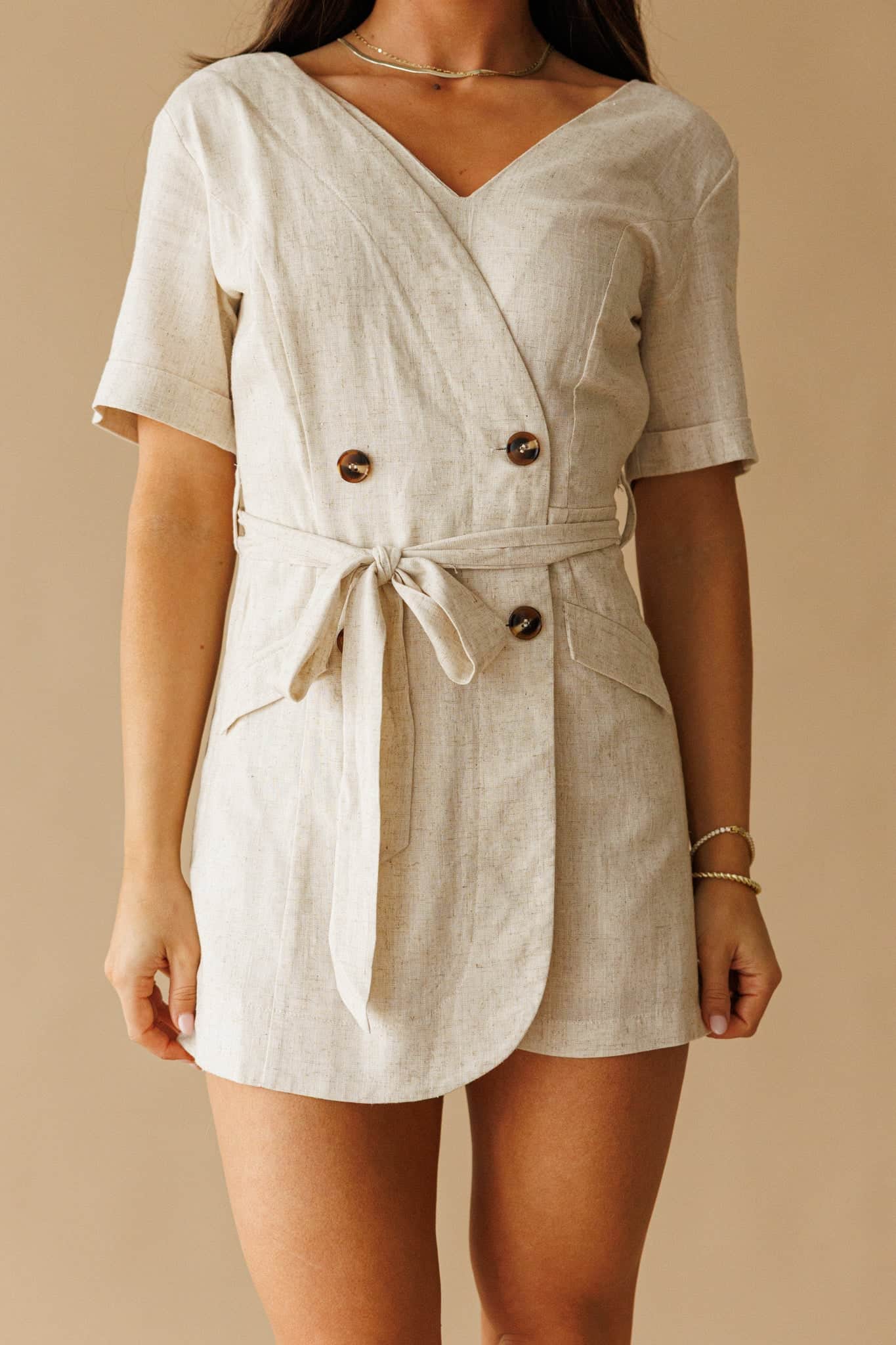 The Portside Linen Romper