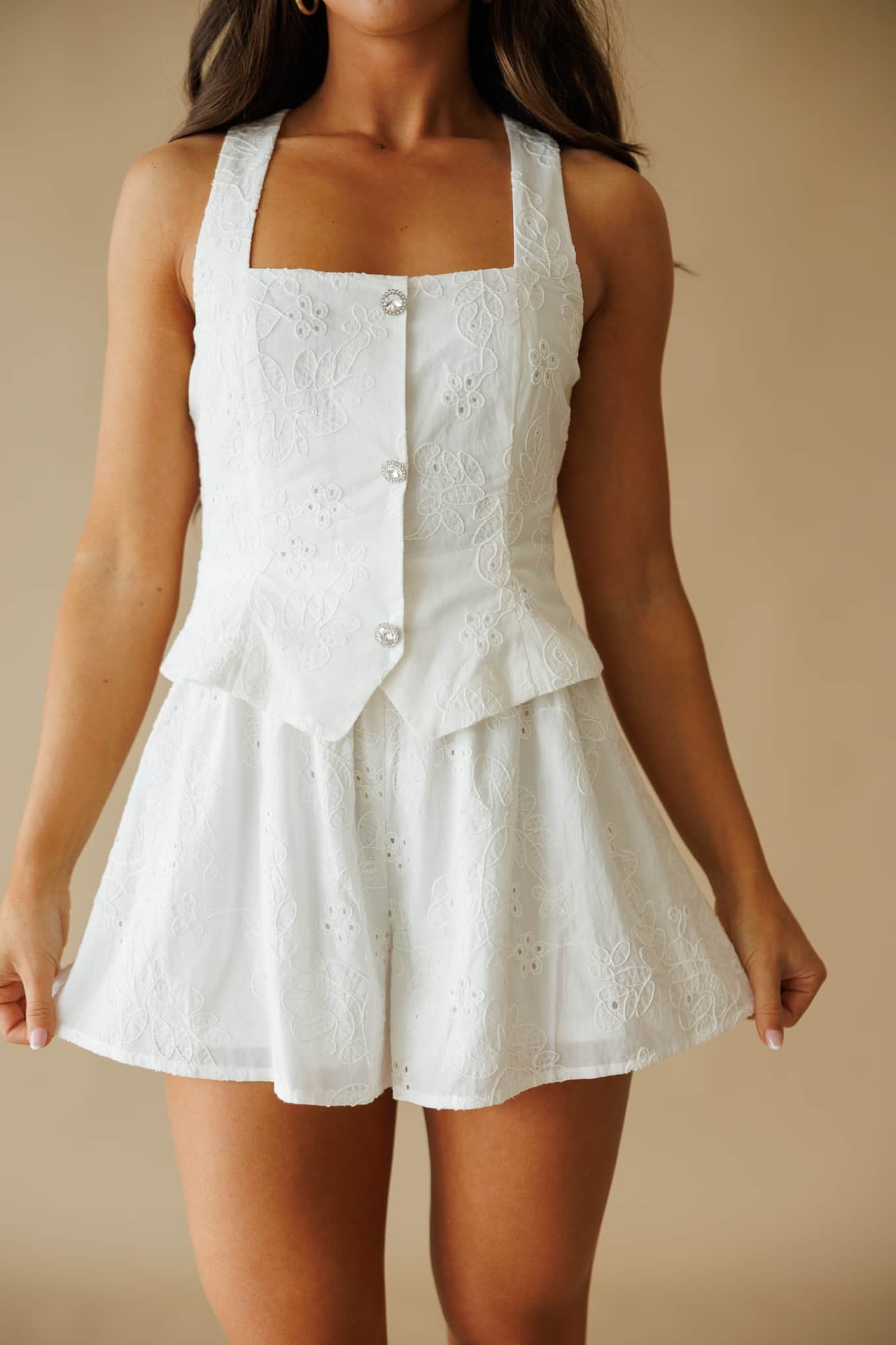 Newly Yours Eyelet Romper