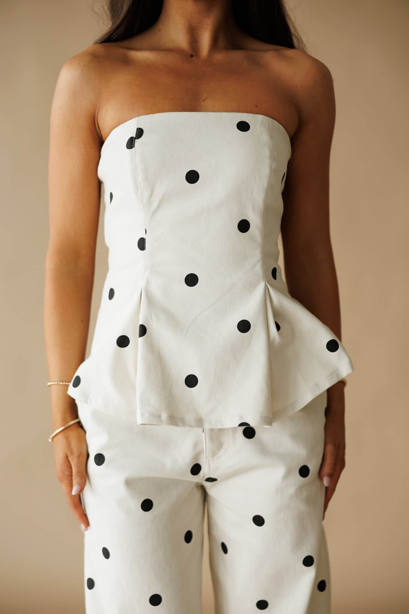 Ivory Polka Dot Top