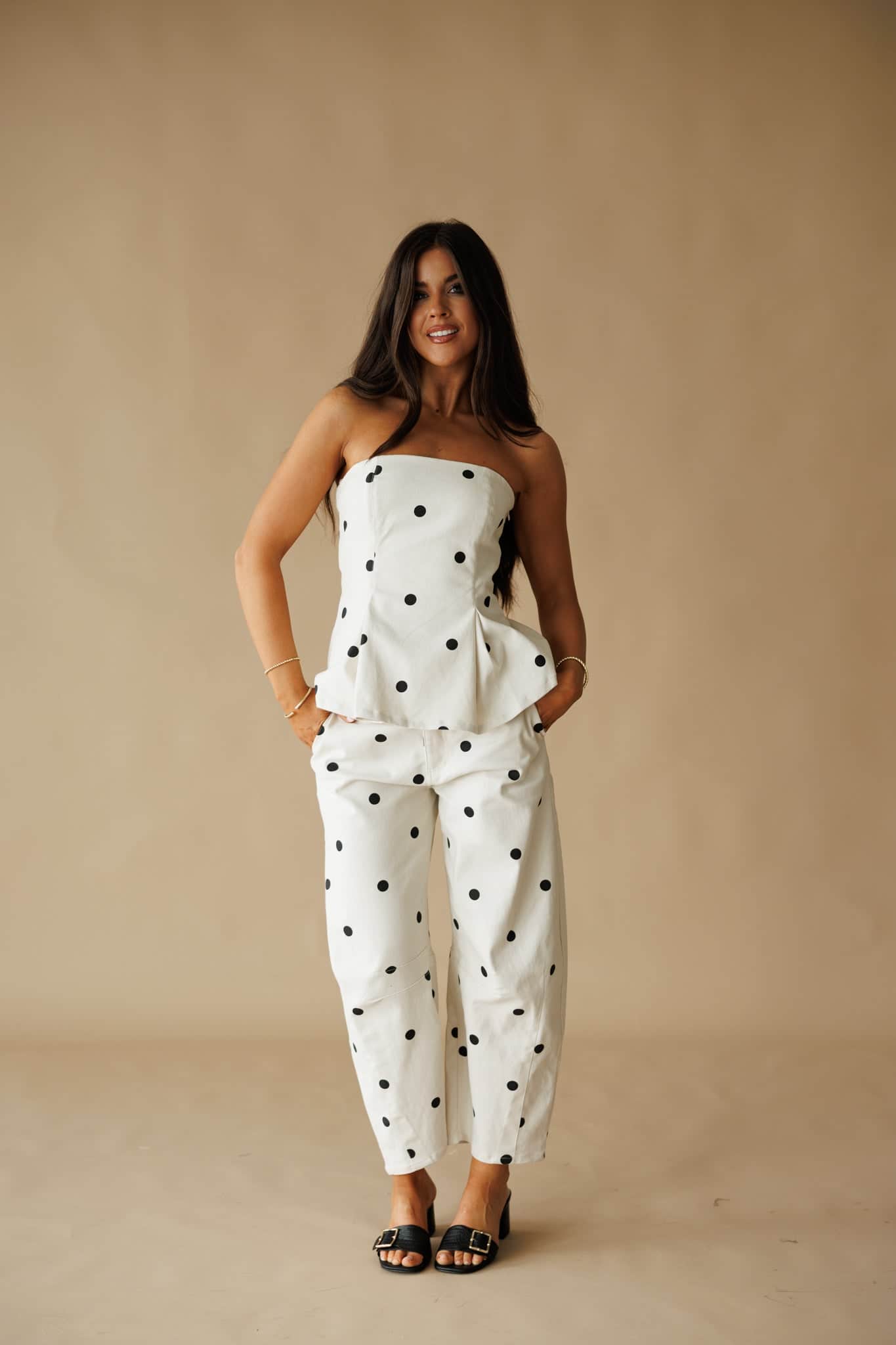 Ivory Polka Dot Top
