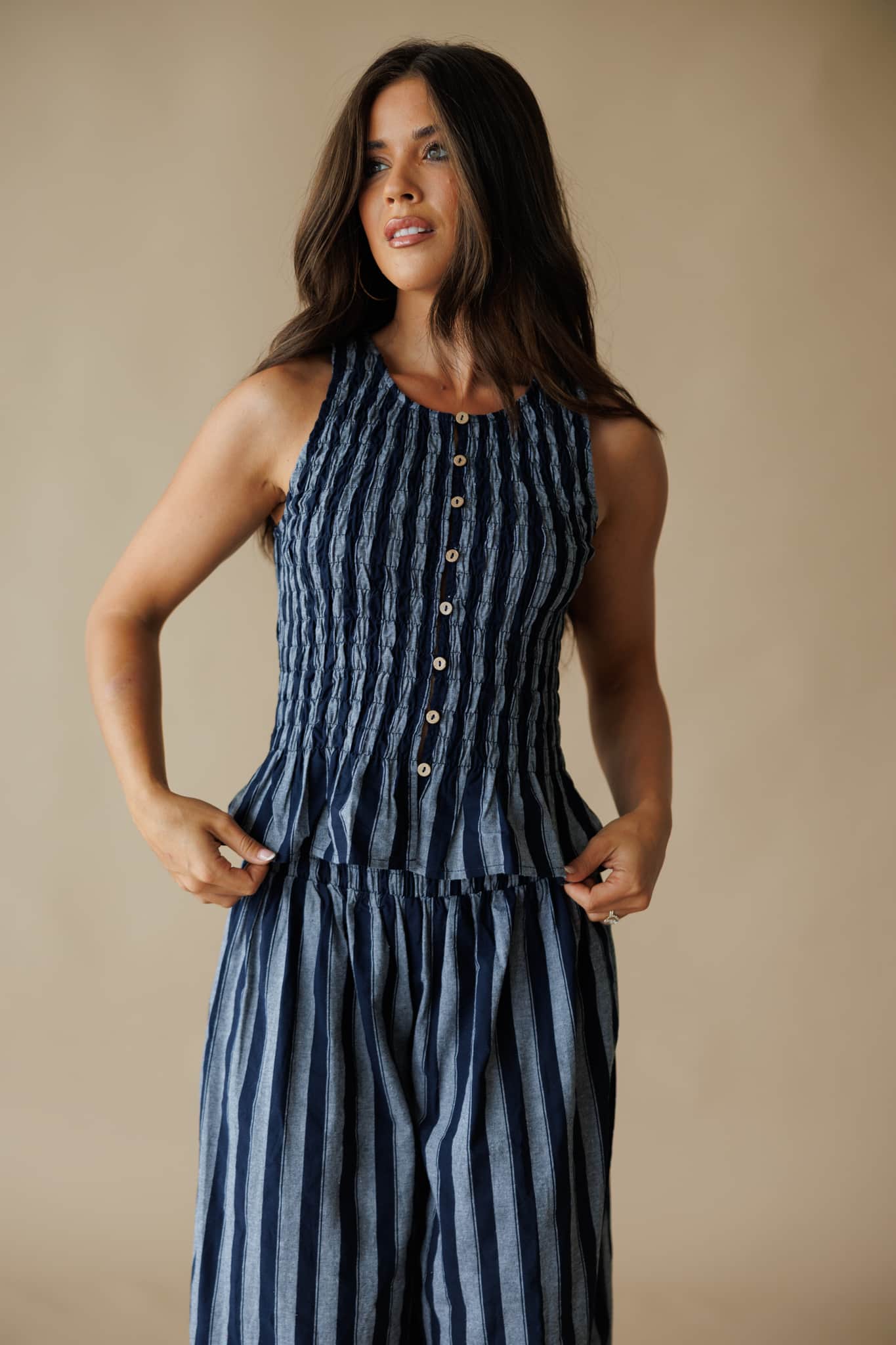 Marina Nights Striped Top