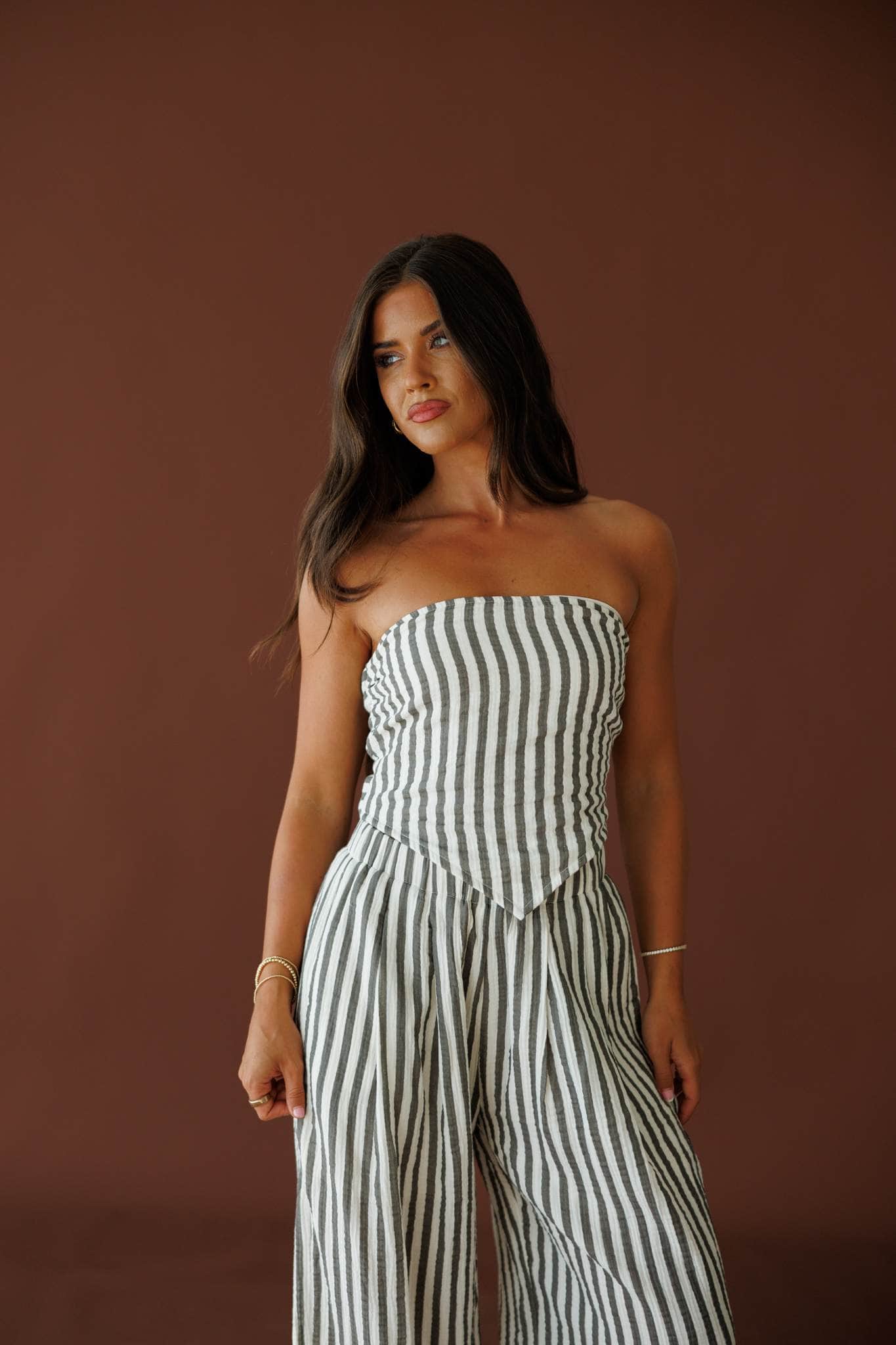 Social Calendar Striped Top