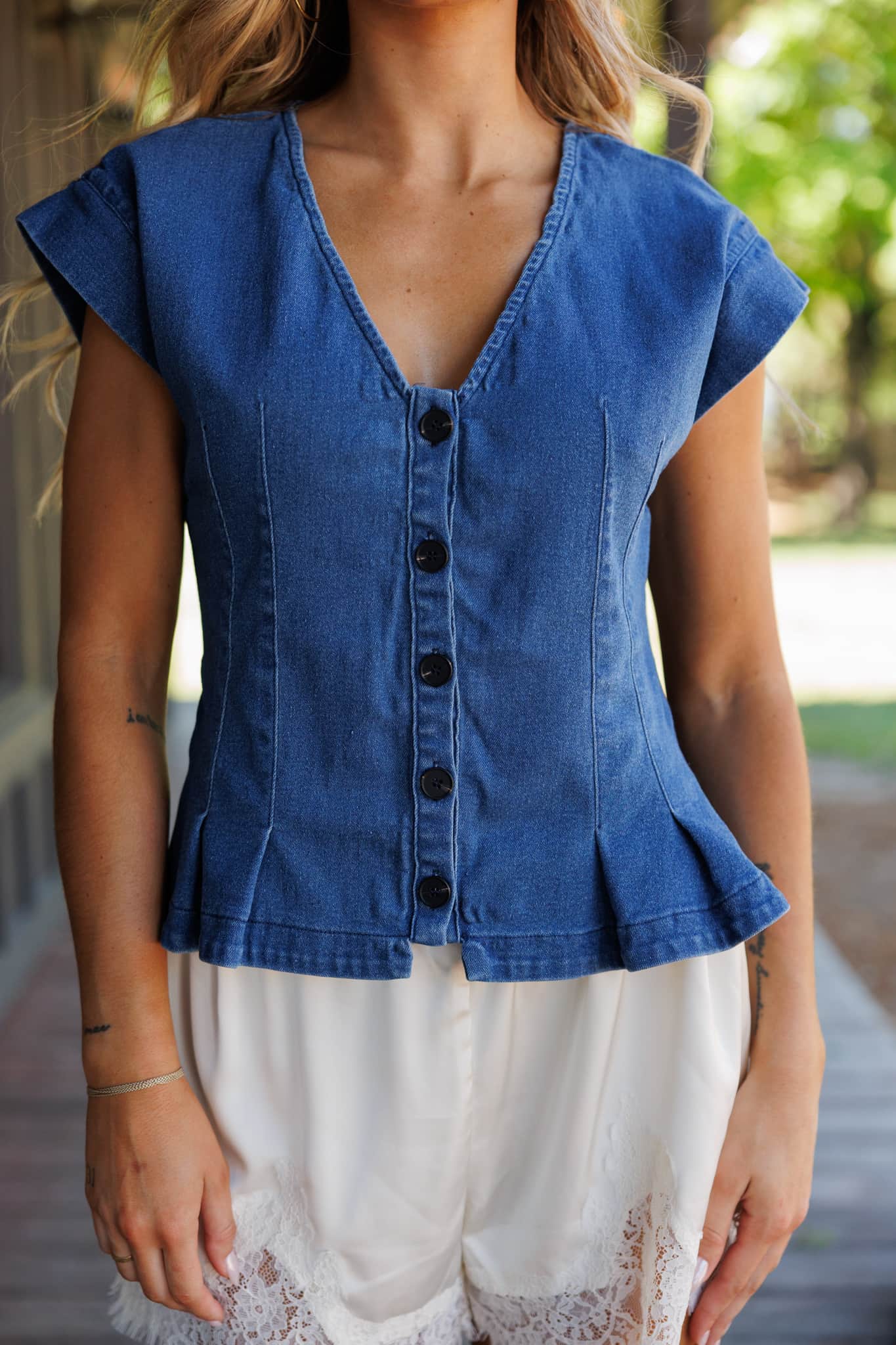 Open Road Denim Top