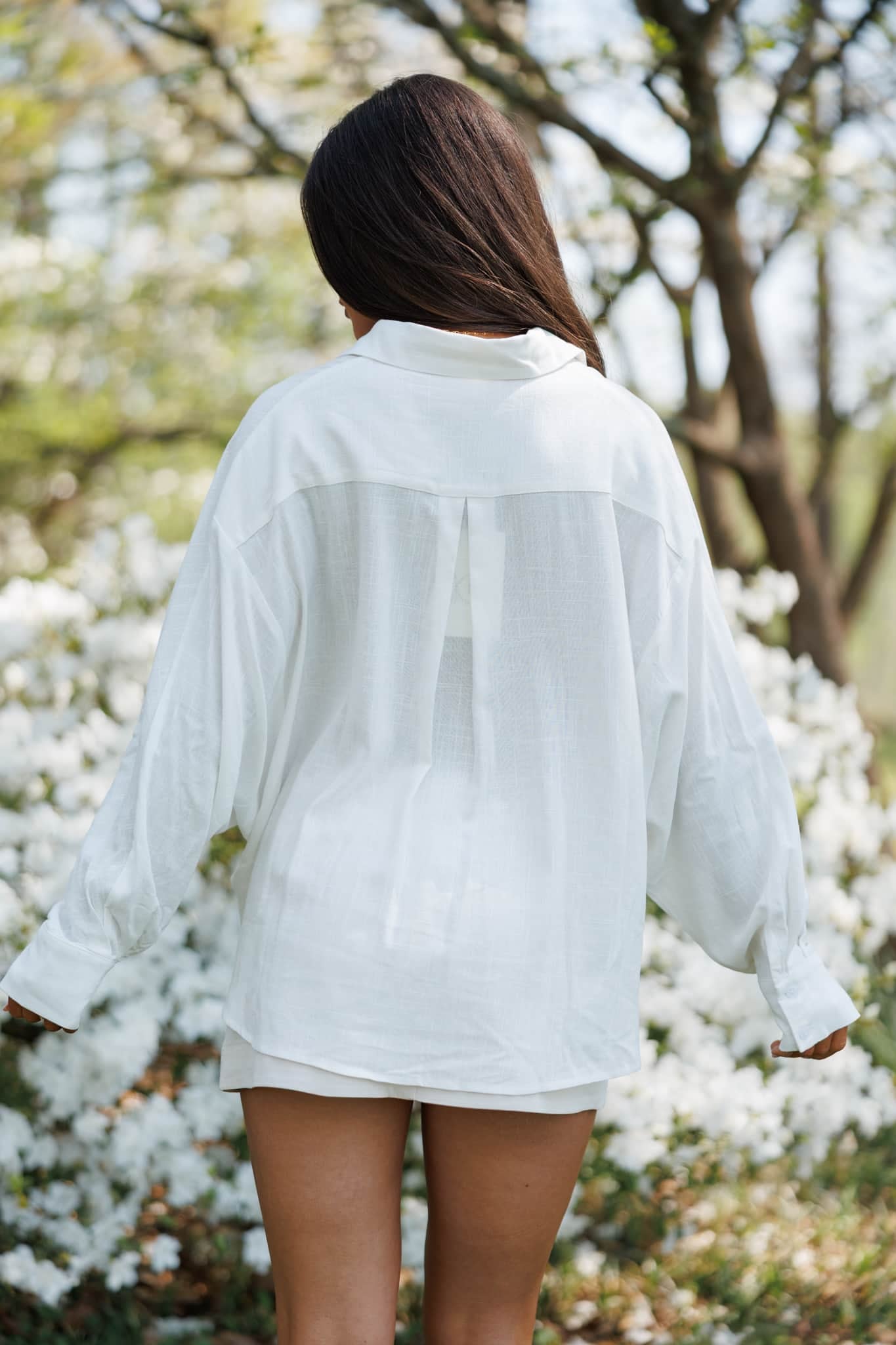 Pleated Batwing Sleeve Shirt