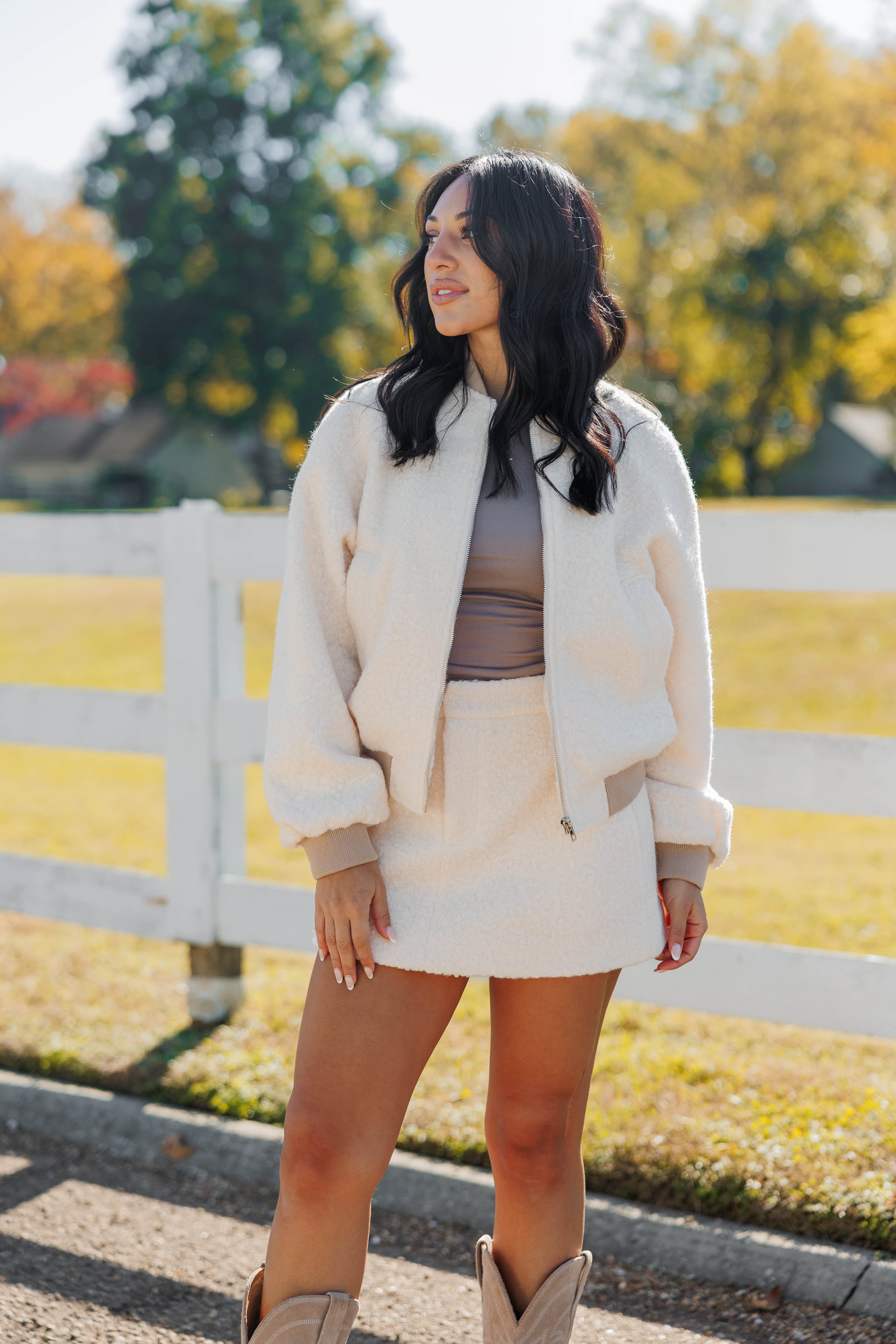 Ivory Fleece Jacket