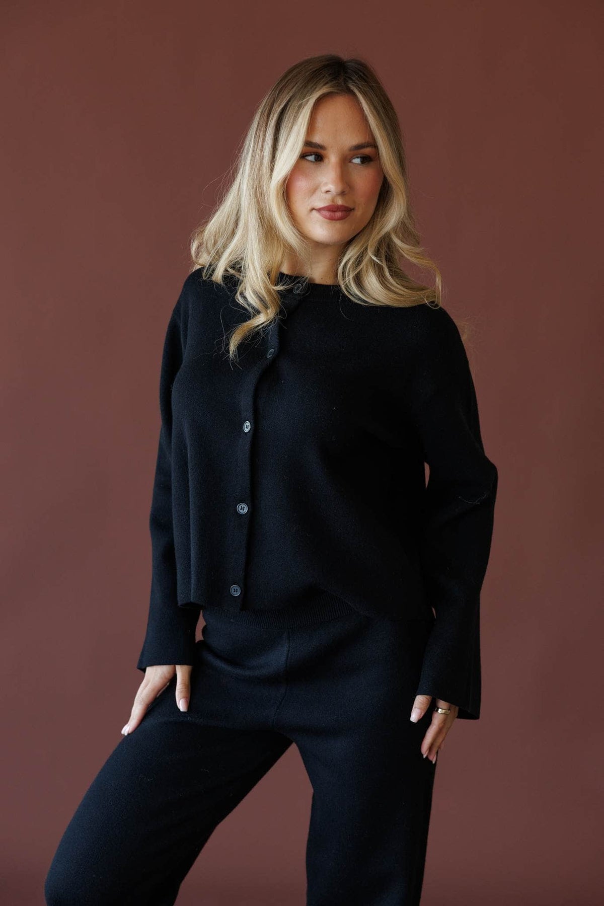 Black cardigan
