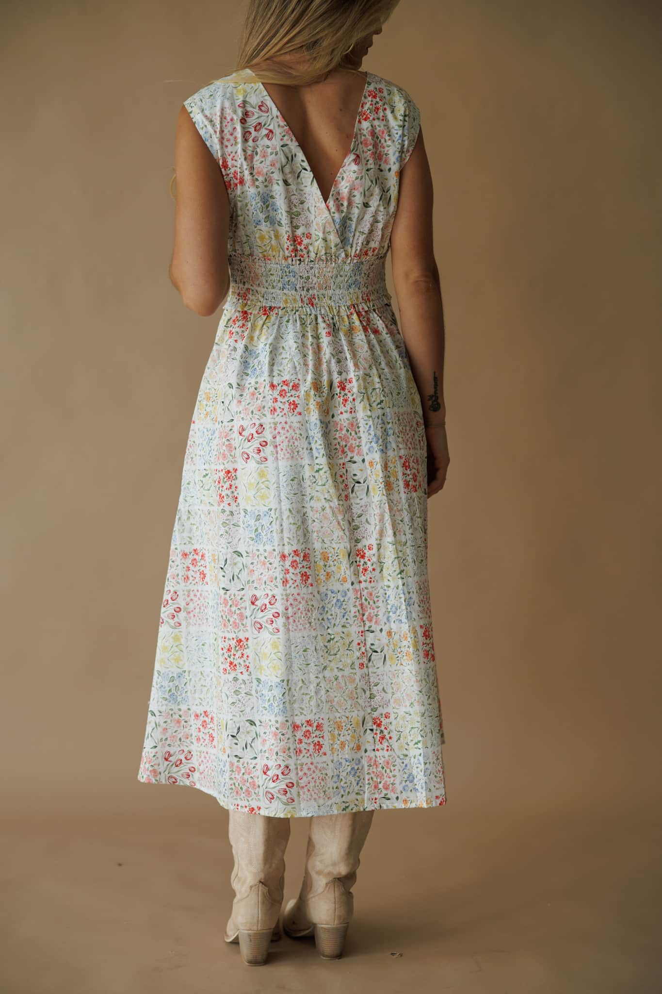 Harper Floral Print Midi Dress