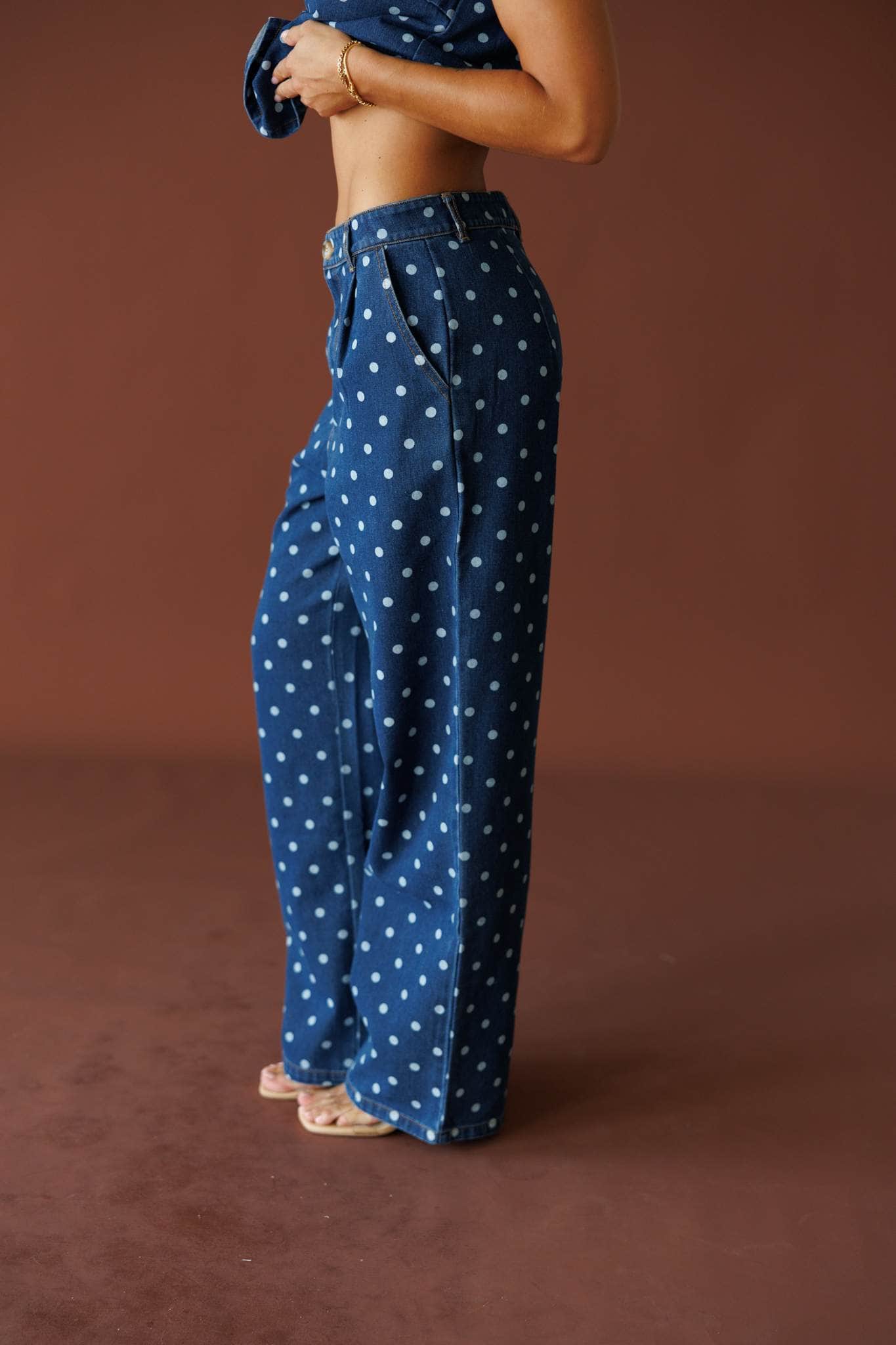 Lucky Dot Denim Pants