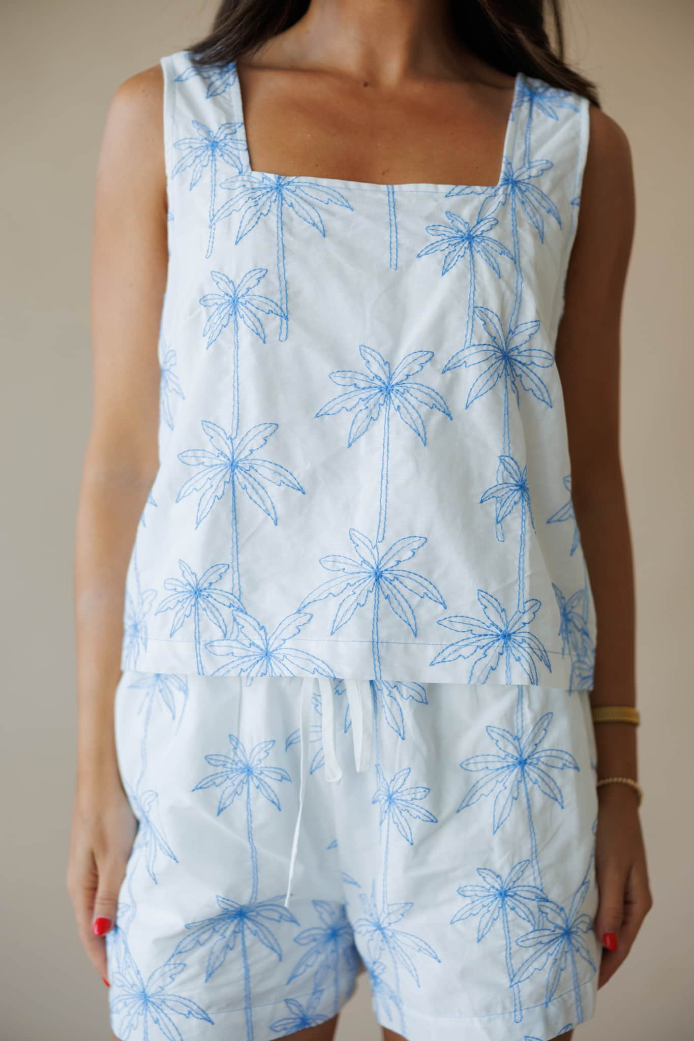 Blue Palm Tree Top