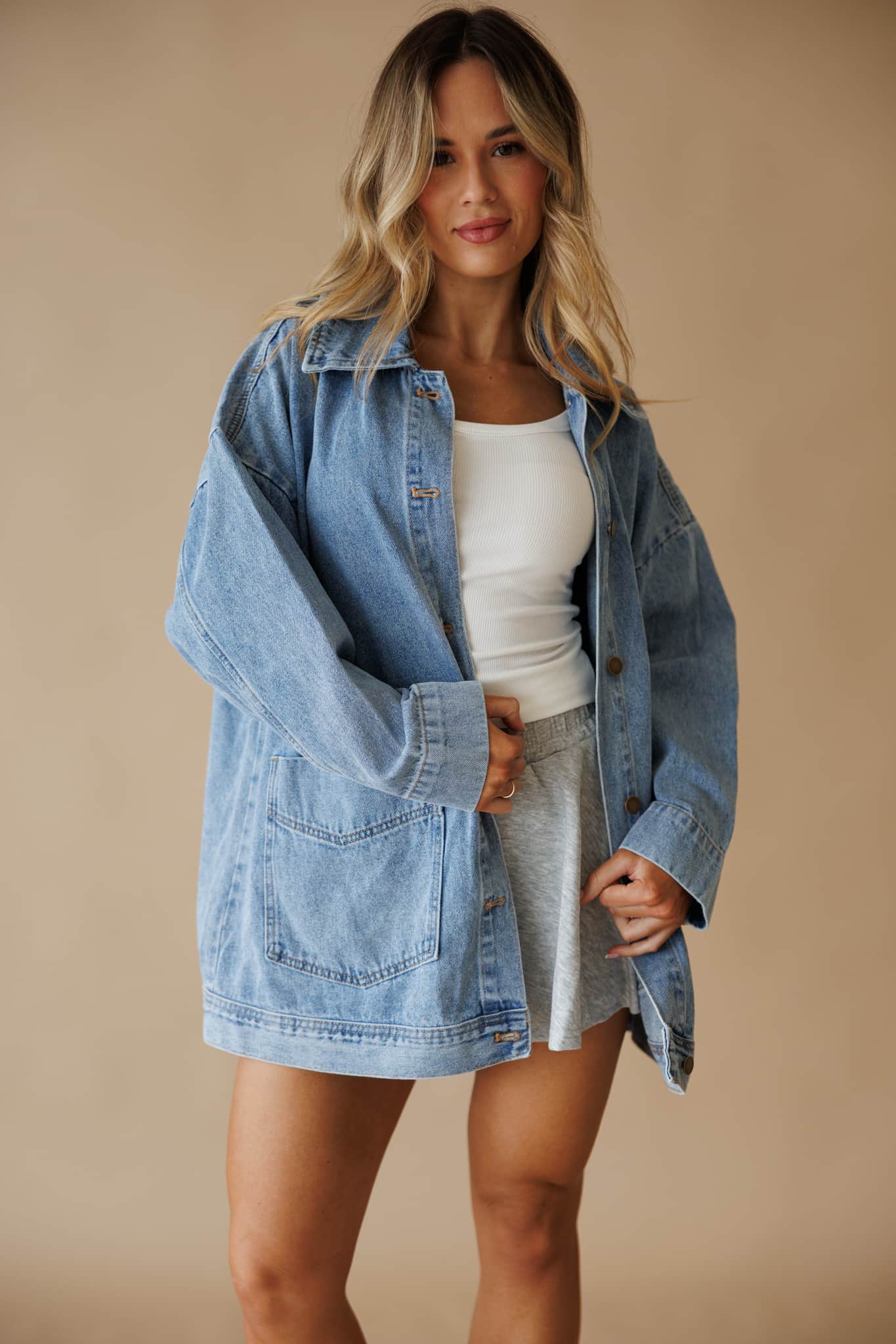 Boxy Cut Denim Jacket