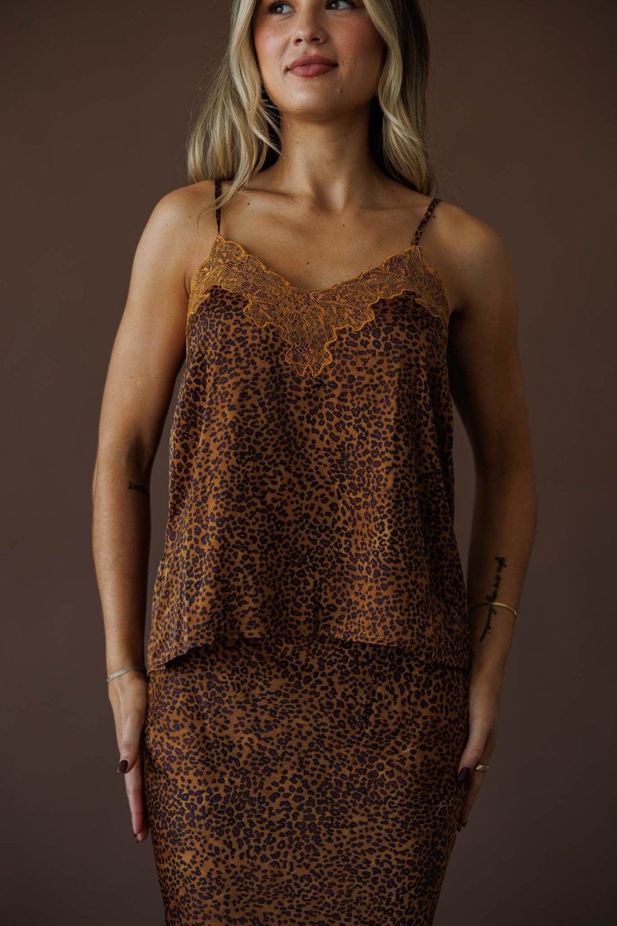 Cheetah print cami top