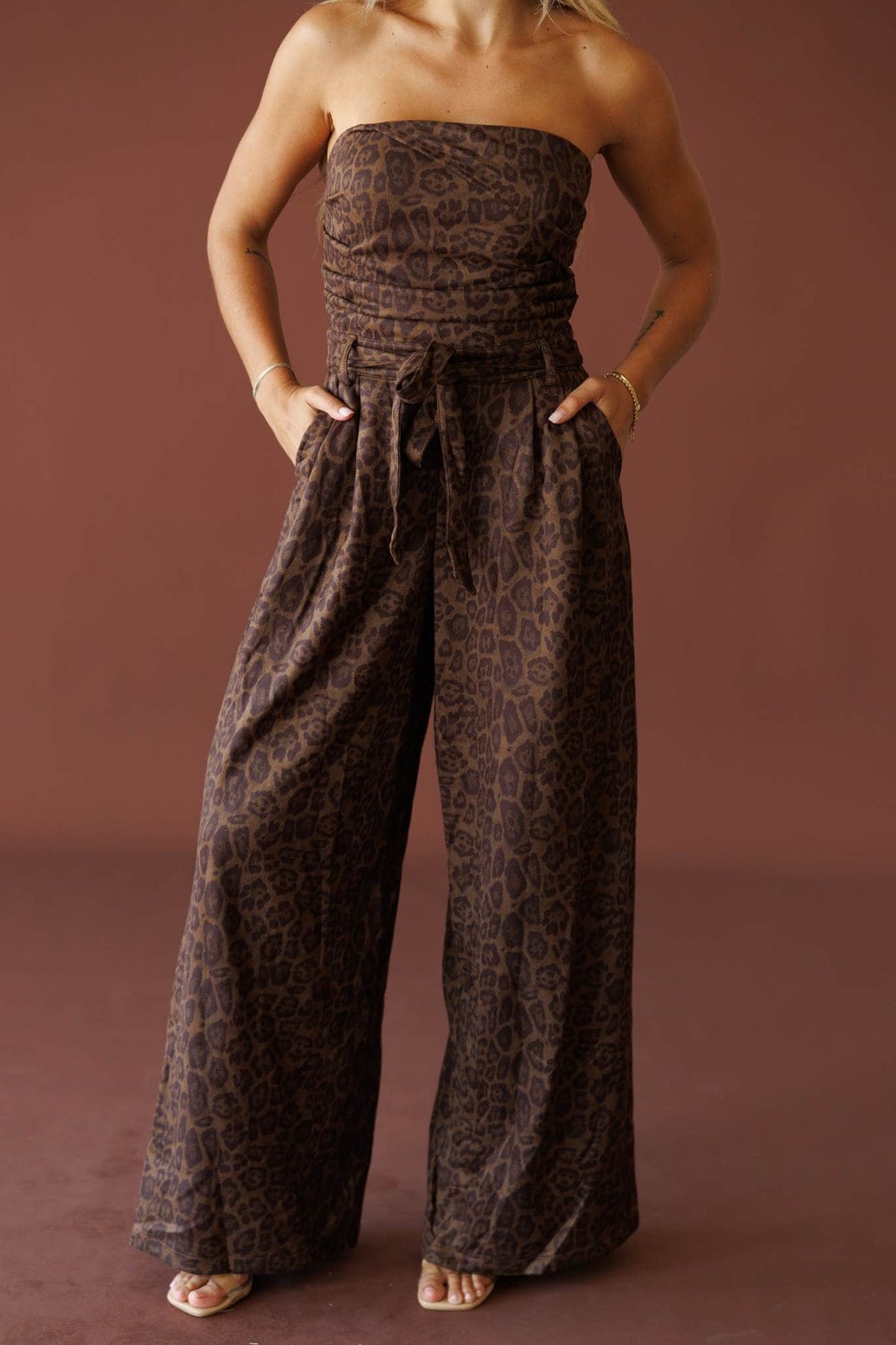 Leopard Suede jumpsuit