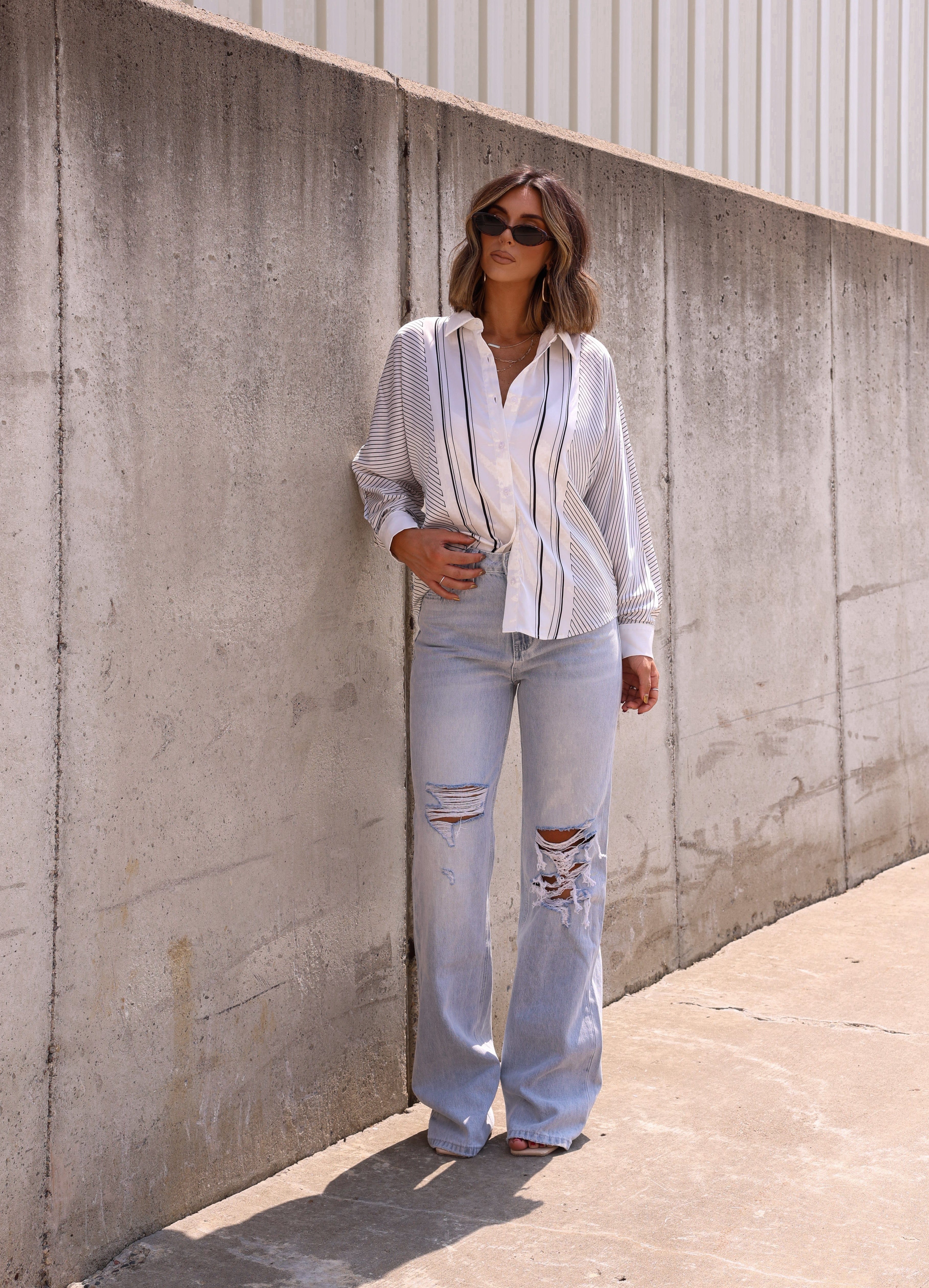Light Wash 90's Flare Denim Vervet