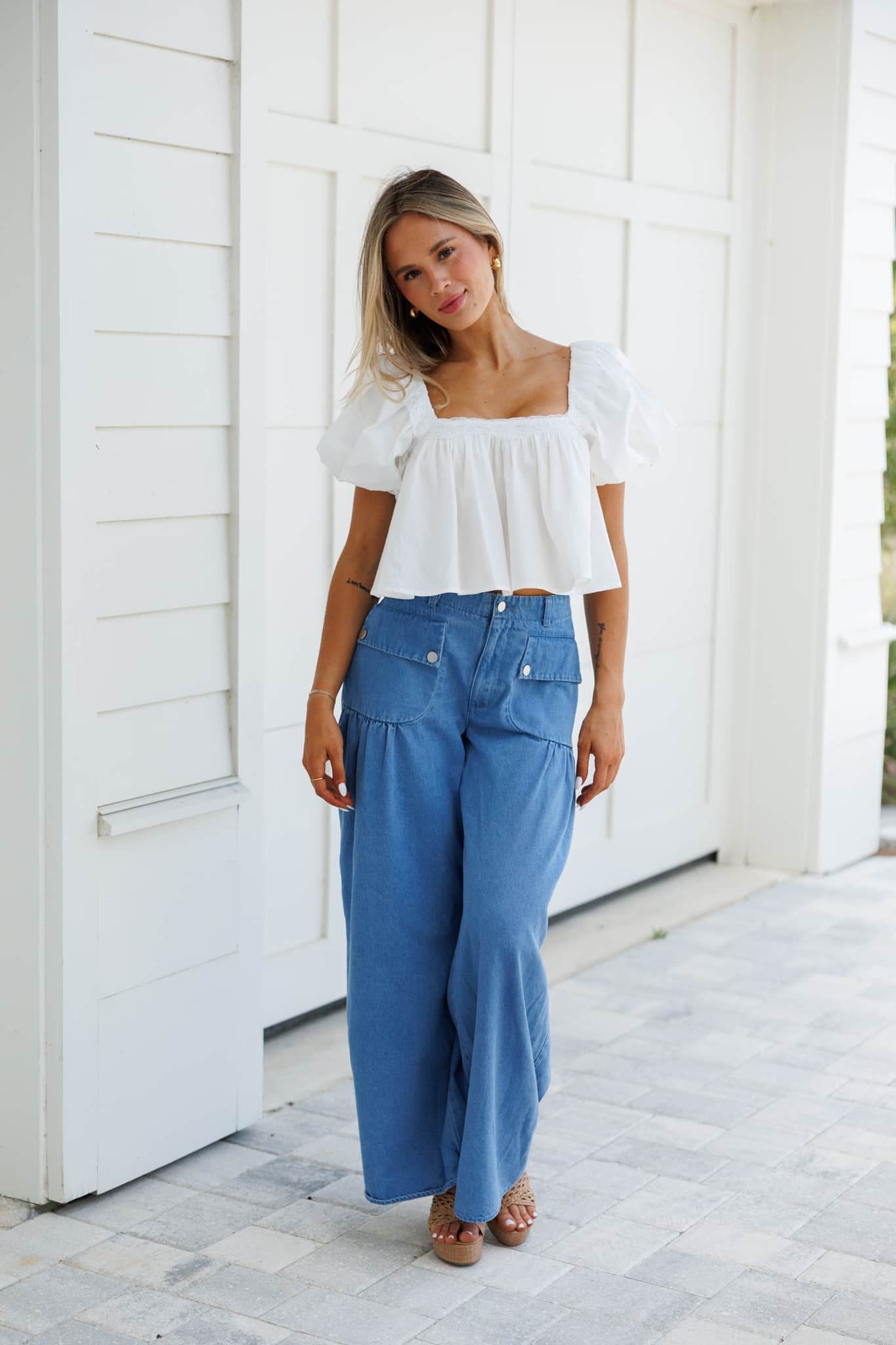 Bonnie Wide Leg Denim Pants