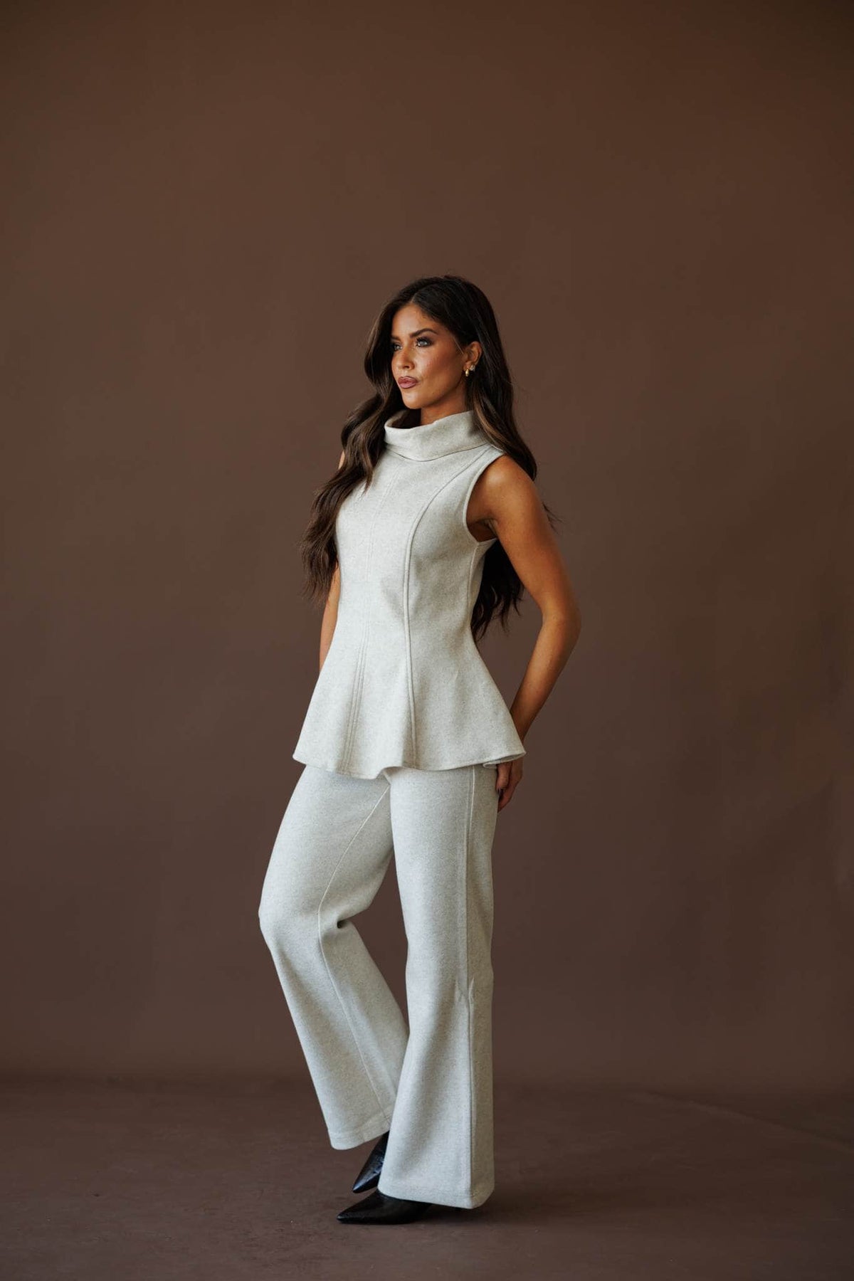 Peplum knit top