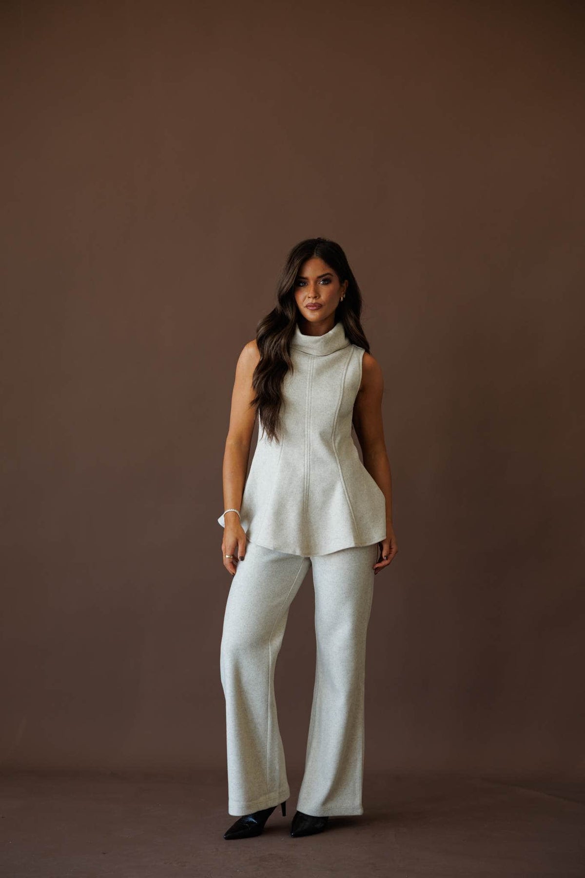 Peplum knit top
