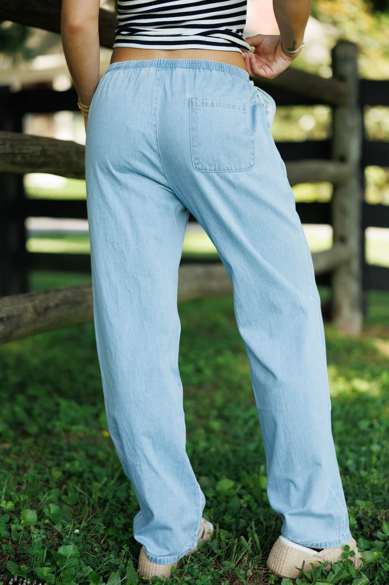 Chambray Crush Pants