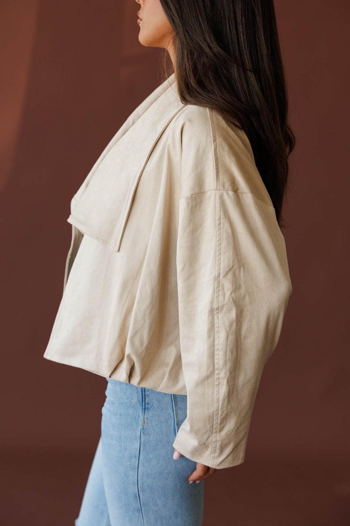 Beige suede jacket