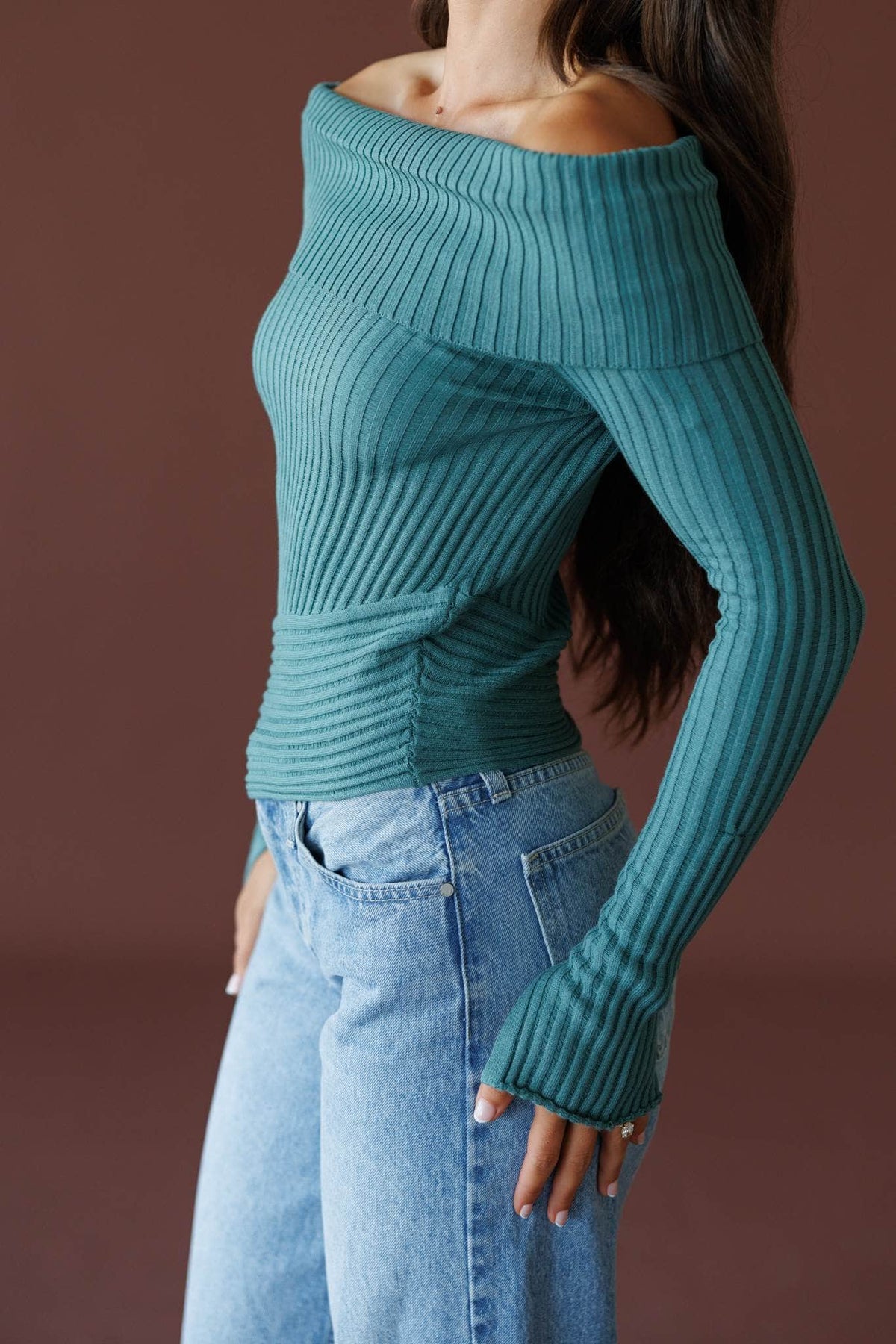 Off The Line Knit Top