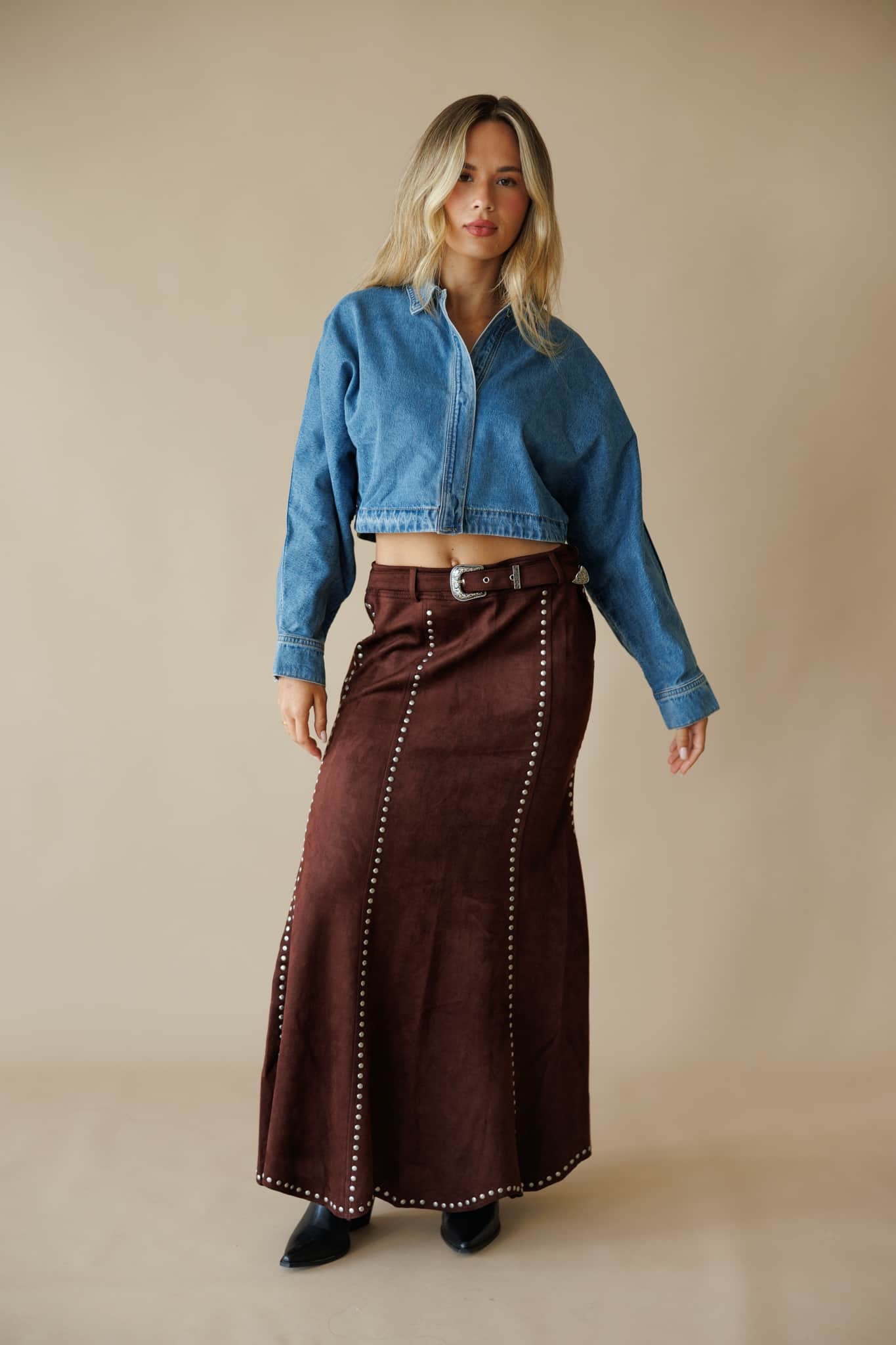 Dolman Sleeved Loose Denim Jacket