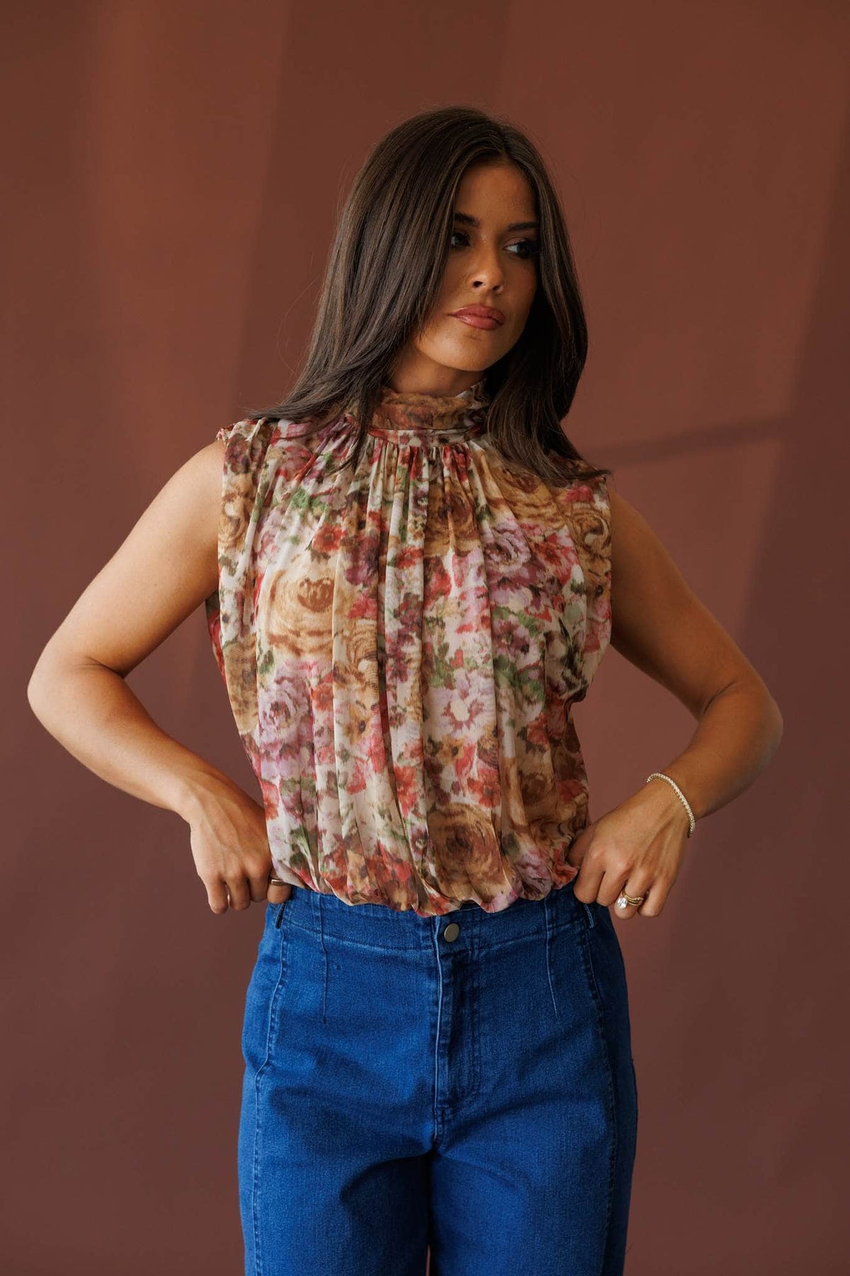 Multicolour floral bodysuit