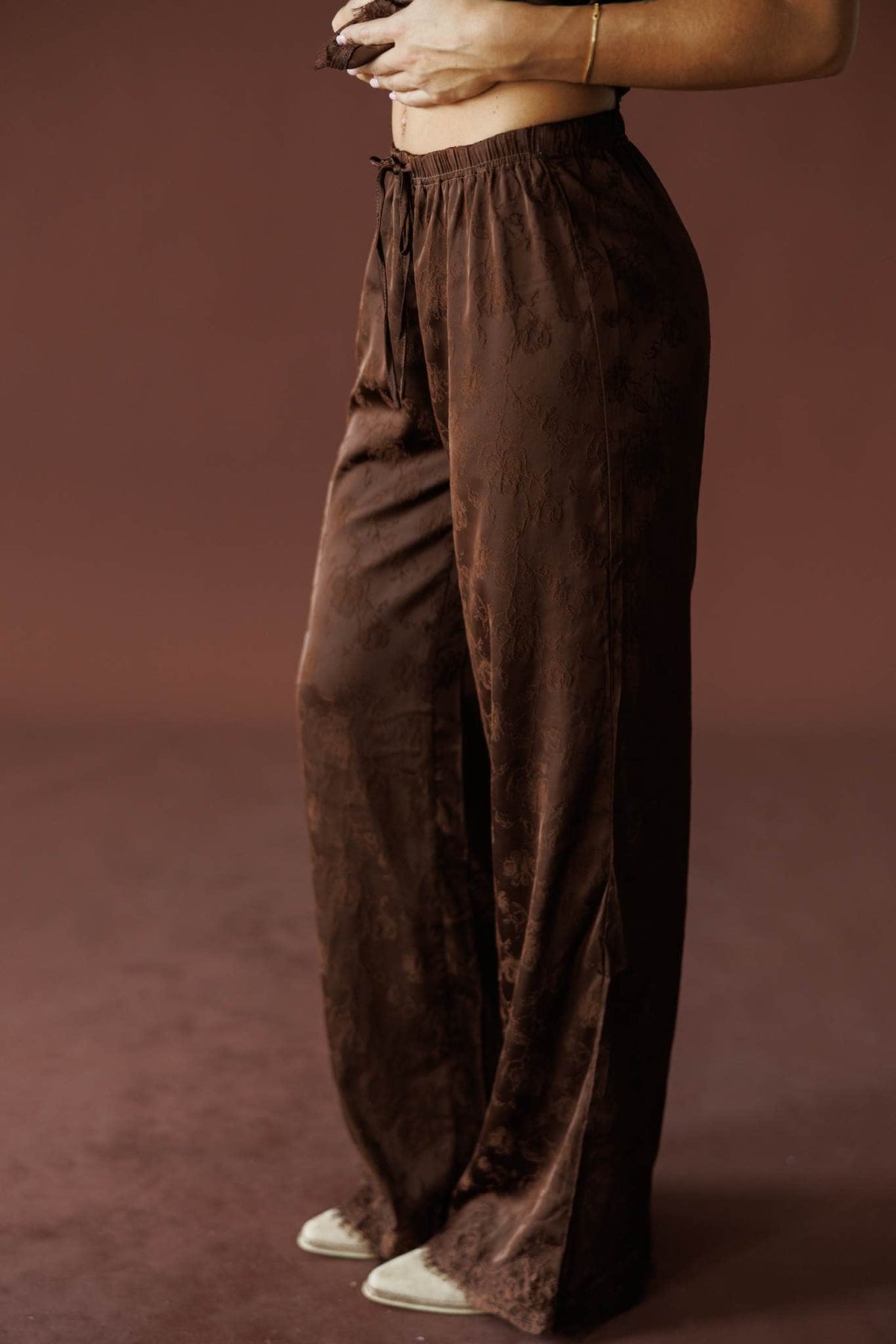 Lights Out Lace Satin Pants